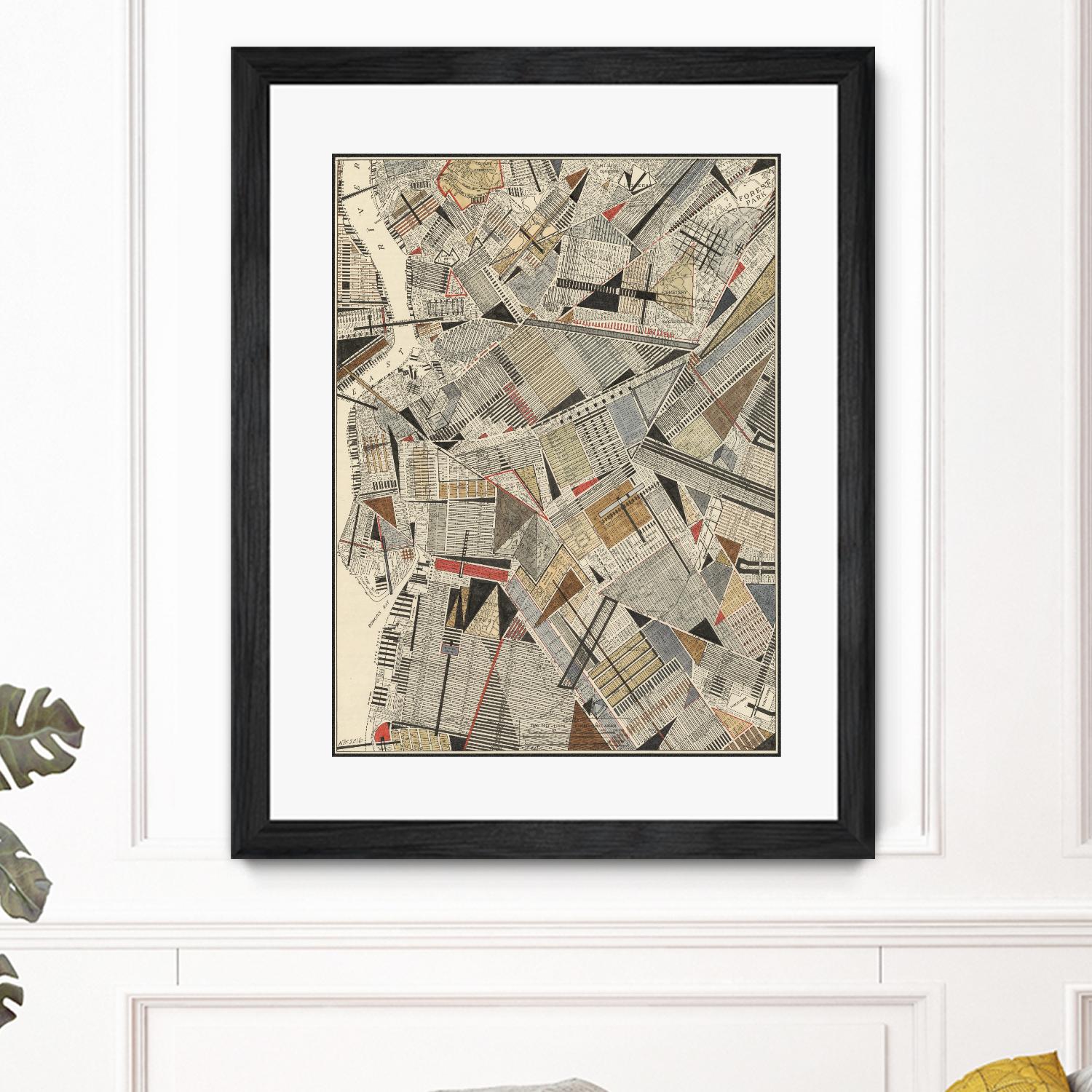 Modern Map of Brooklyn by Nikki Galapon on GIANT ART - maps & flags