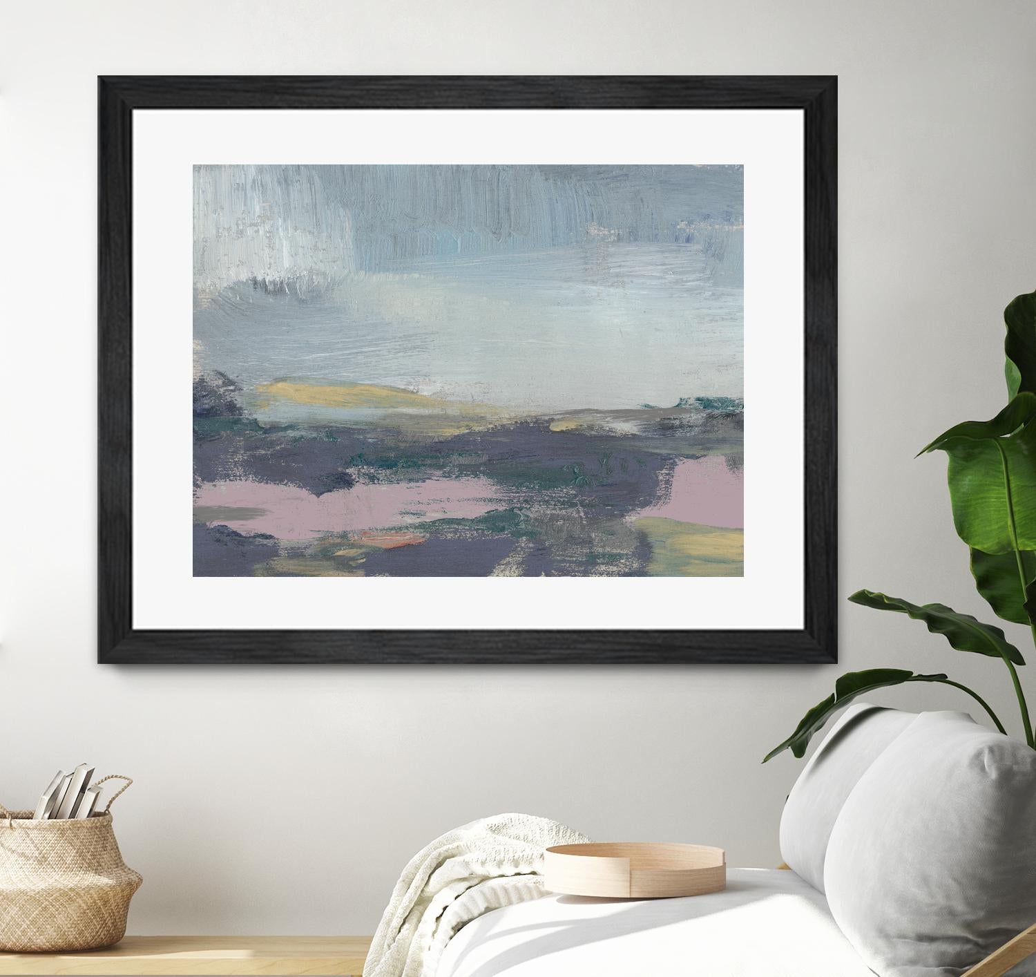 Pretty Horizon I by Jennifer Goldberger on GIANT ART - pink sea scene