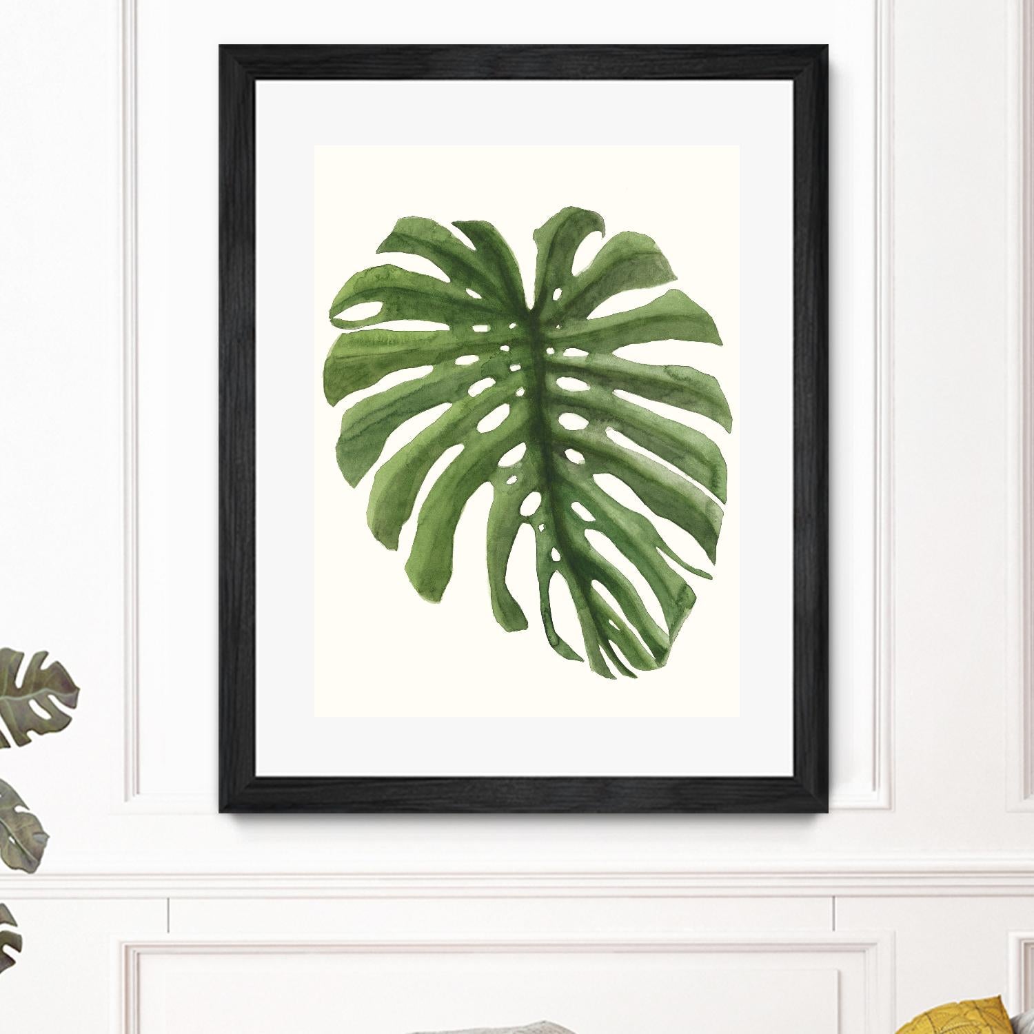 Tropical Breeze Leaves I by Naomi McCavitt on GIANT ART - green coastal & tropical greenery