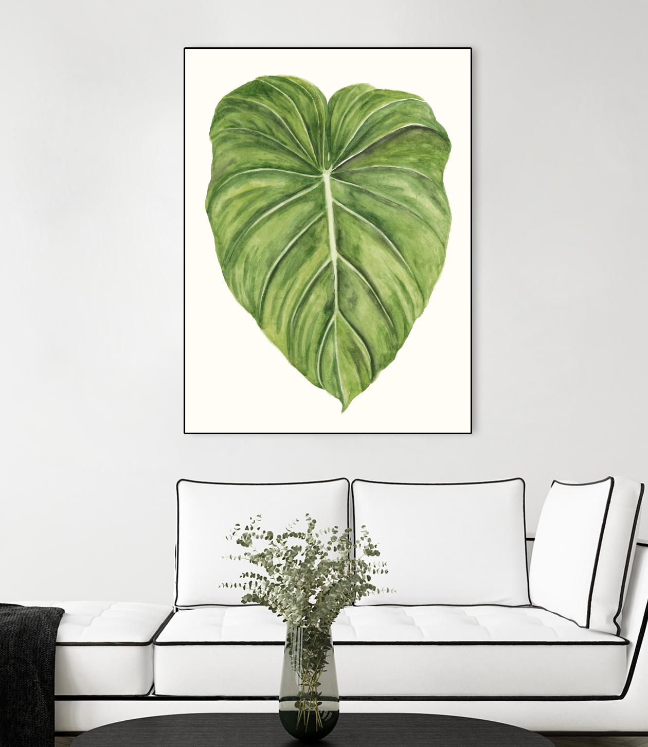 Tropical Breeze Leaves II by Naomi McCavitt on GIANT ART - green coastal & tropical leaves