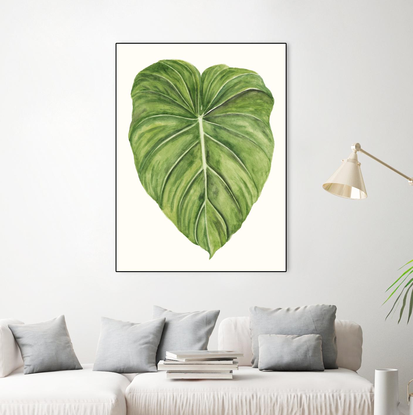 Tropical Breeze Leaves II by Naomi McCavitt on GIANT ART - green coastal & tropical leaves