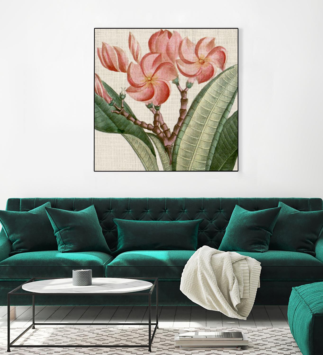 Cropped Turpin Tropicals VII by Vision Studio on GIANT ART - pink botanical & floral nature