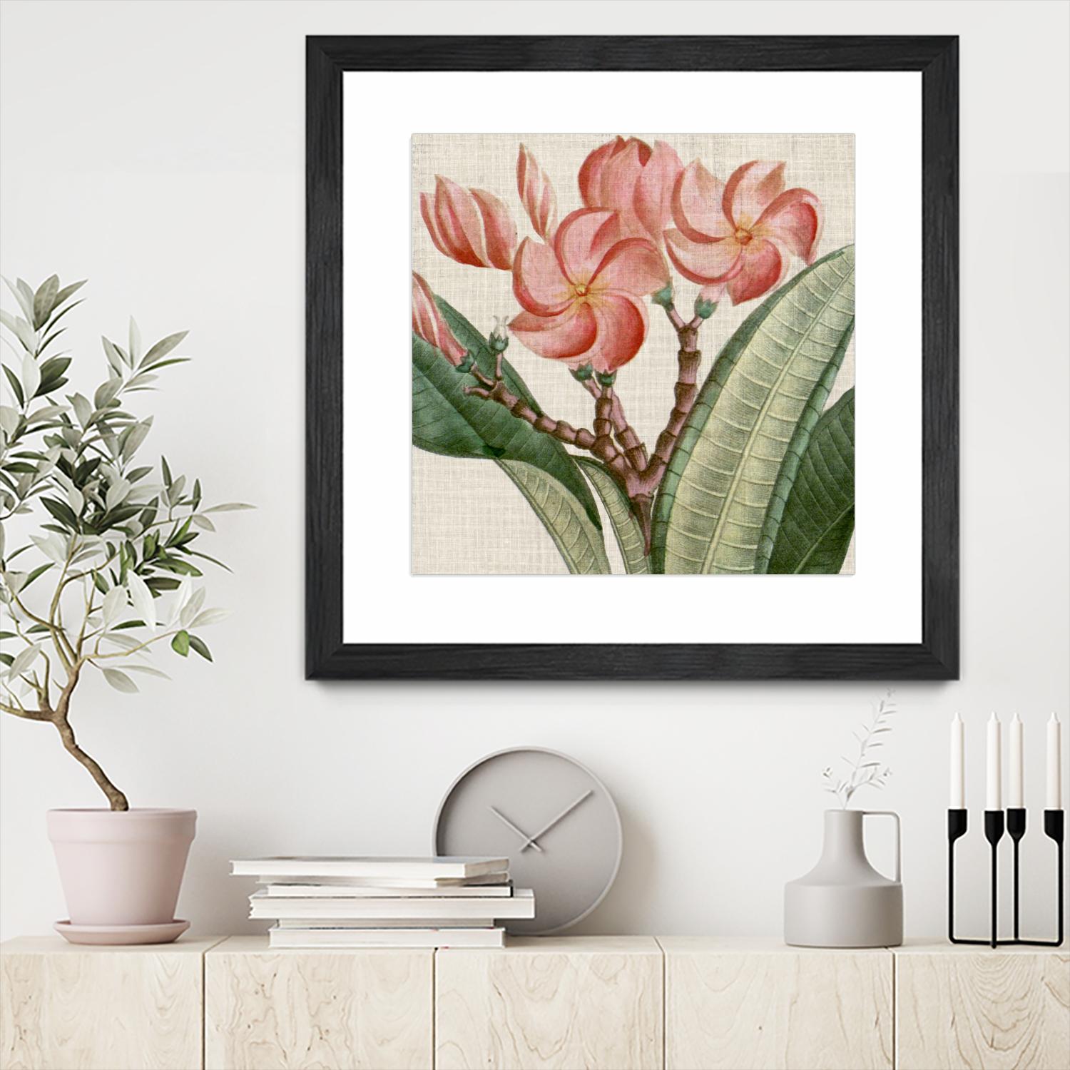Cropped Turpin Tropicals VII by Vision Studio on GIANT ART - pink botanical & floral nature