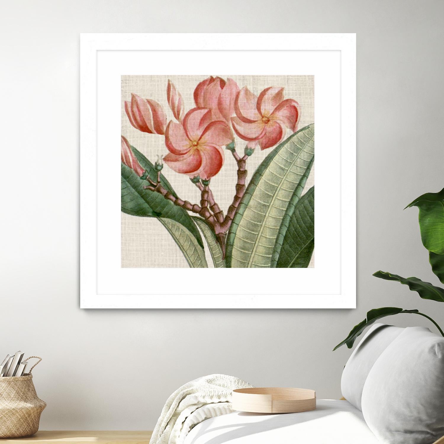 Cropped Turpin Tropicals VII by Vision Studio on GIANT ART - pink botanical & floral nature