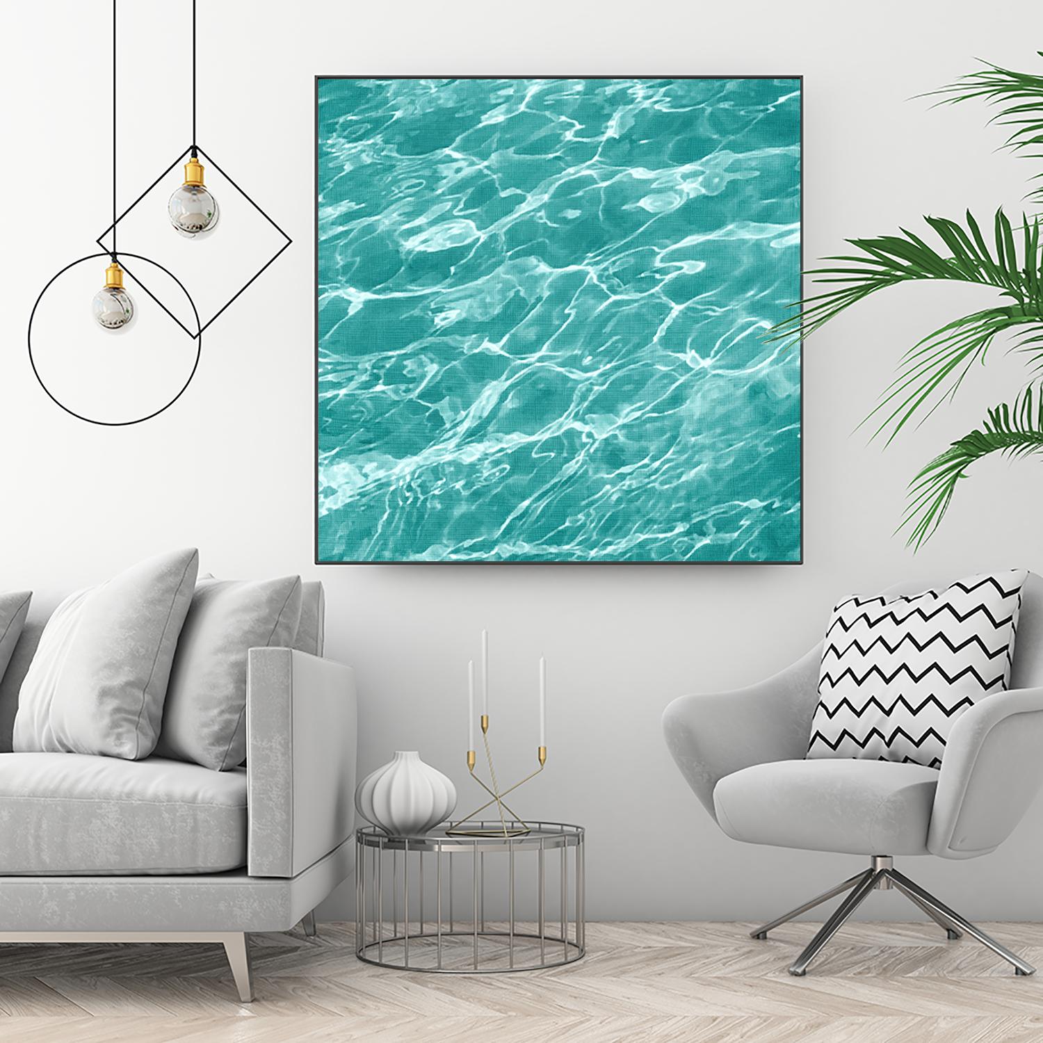 Ripple I by Chariklia Zarris on GIANT ART - blue coastal & tropical water