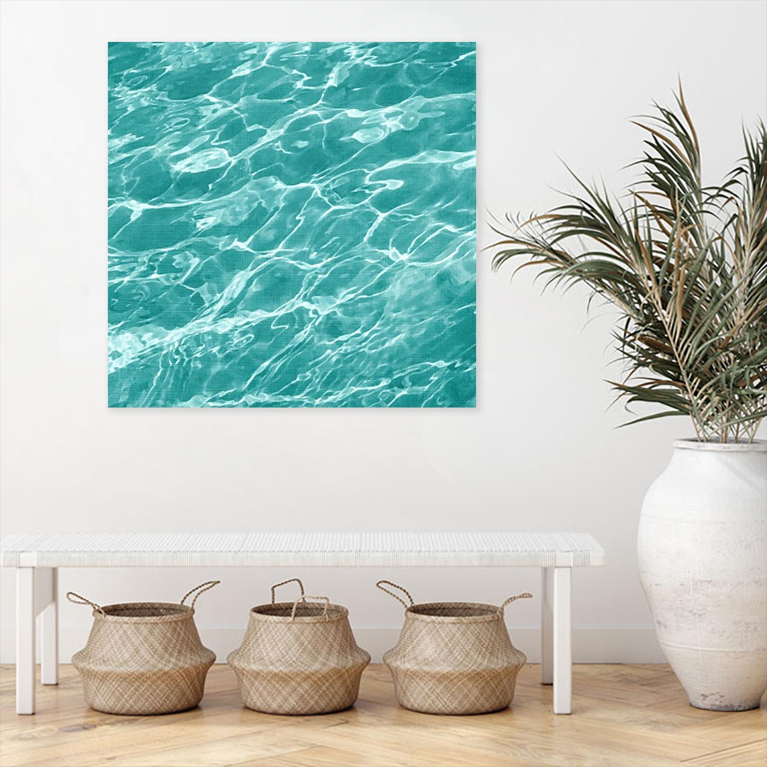 Ripple I by Chariklia Zarris on GIANT ART - blue coastal & tropical water