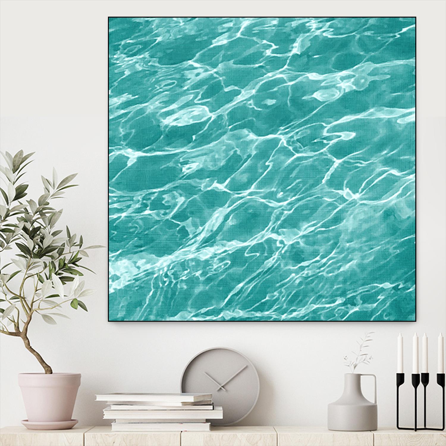 Ripple I by Chariklia Zarris on GIANT ART - blue coastal & tropical water