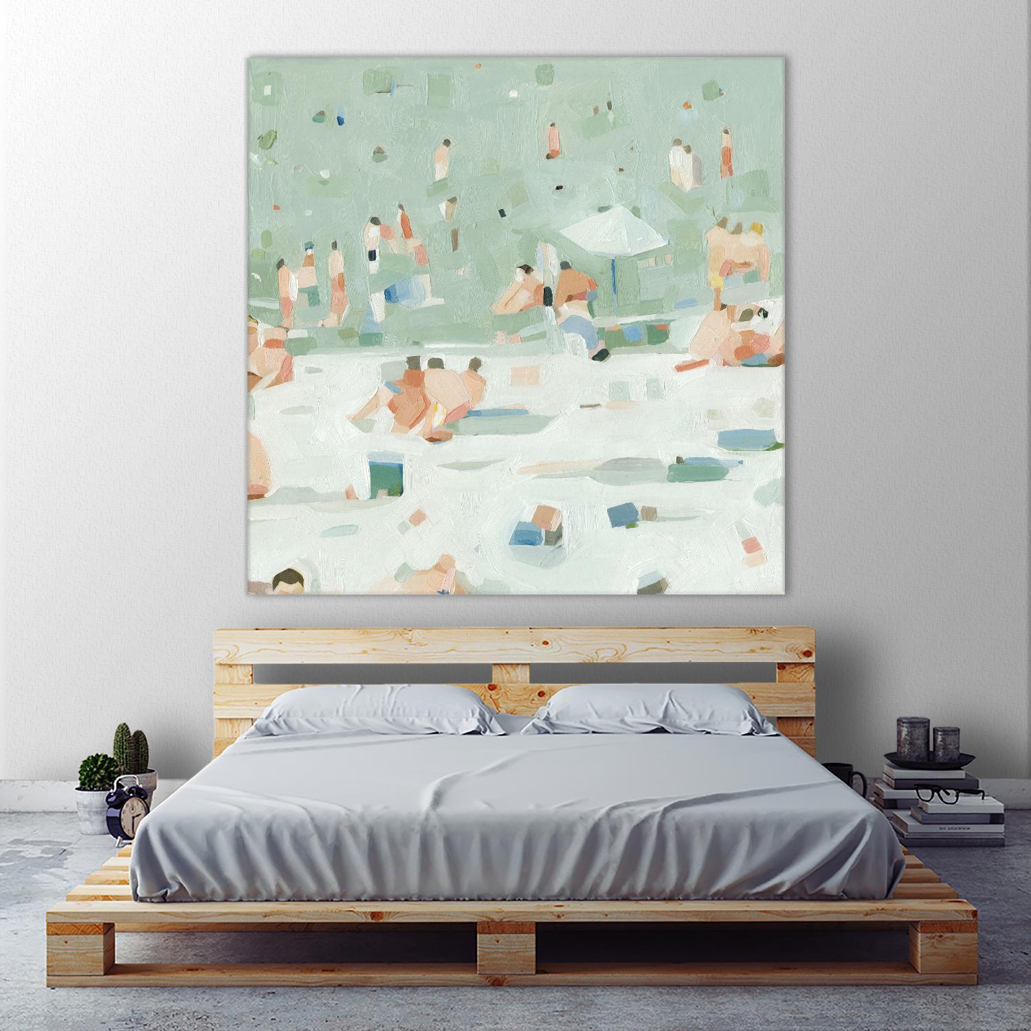 Summer Confetti I by Emma Scarvey on GIANT ART - beige coastal & tropical beach