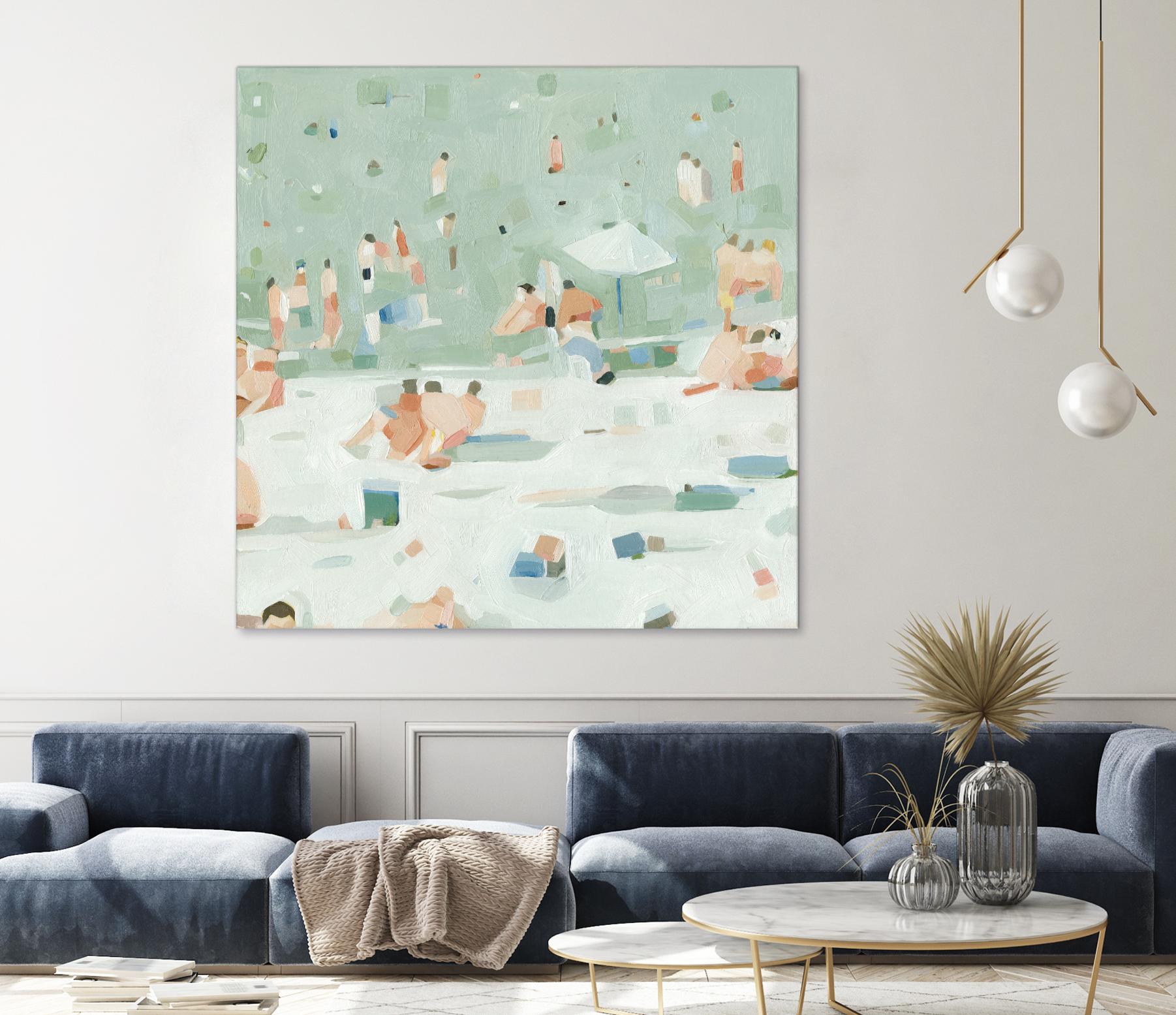 Summer Confetti I by Emma Scarvey on GIANT ART - beige coastal & tropical beach