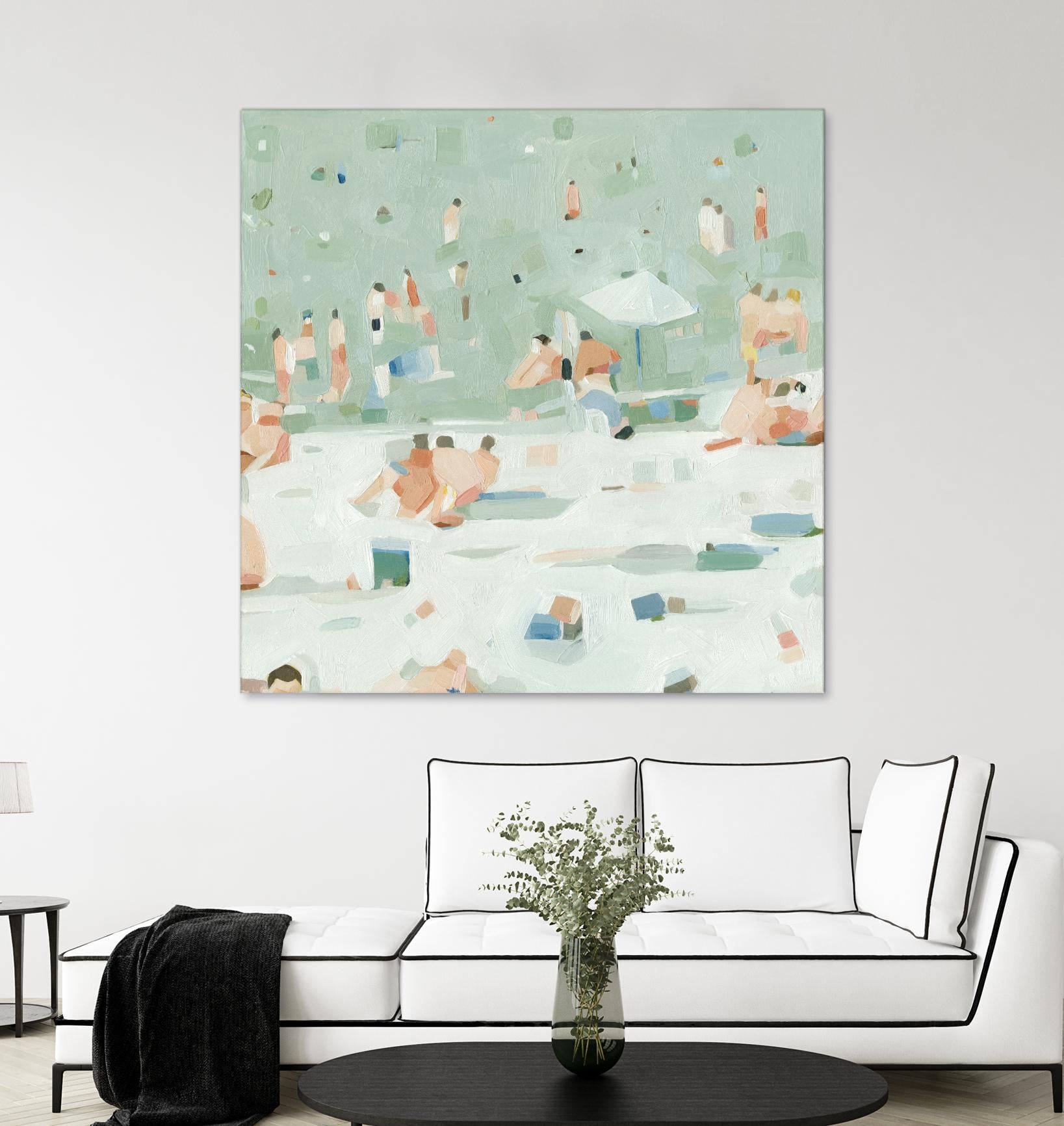 Summer Confetti I by Emma Scarvey on GIANT ART - beige coastal & tropical beach