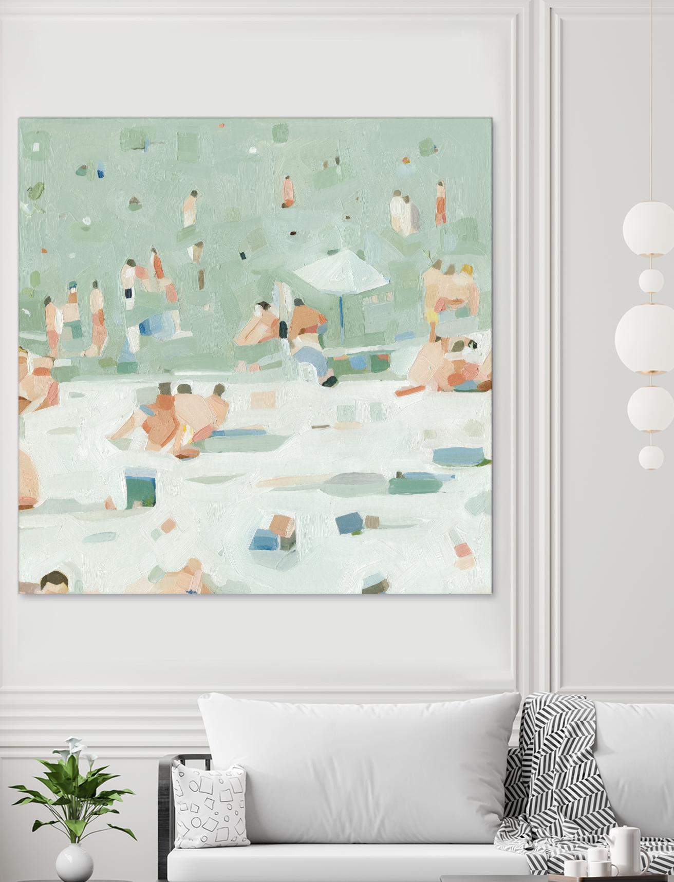 Summer Confetti I by Emma Scarvey on GIANT ART - beige coastal & tropical beach