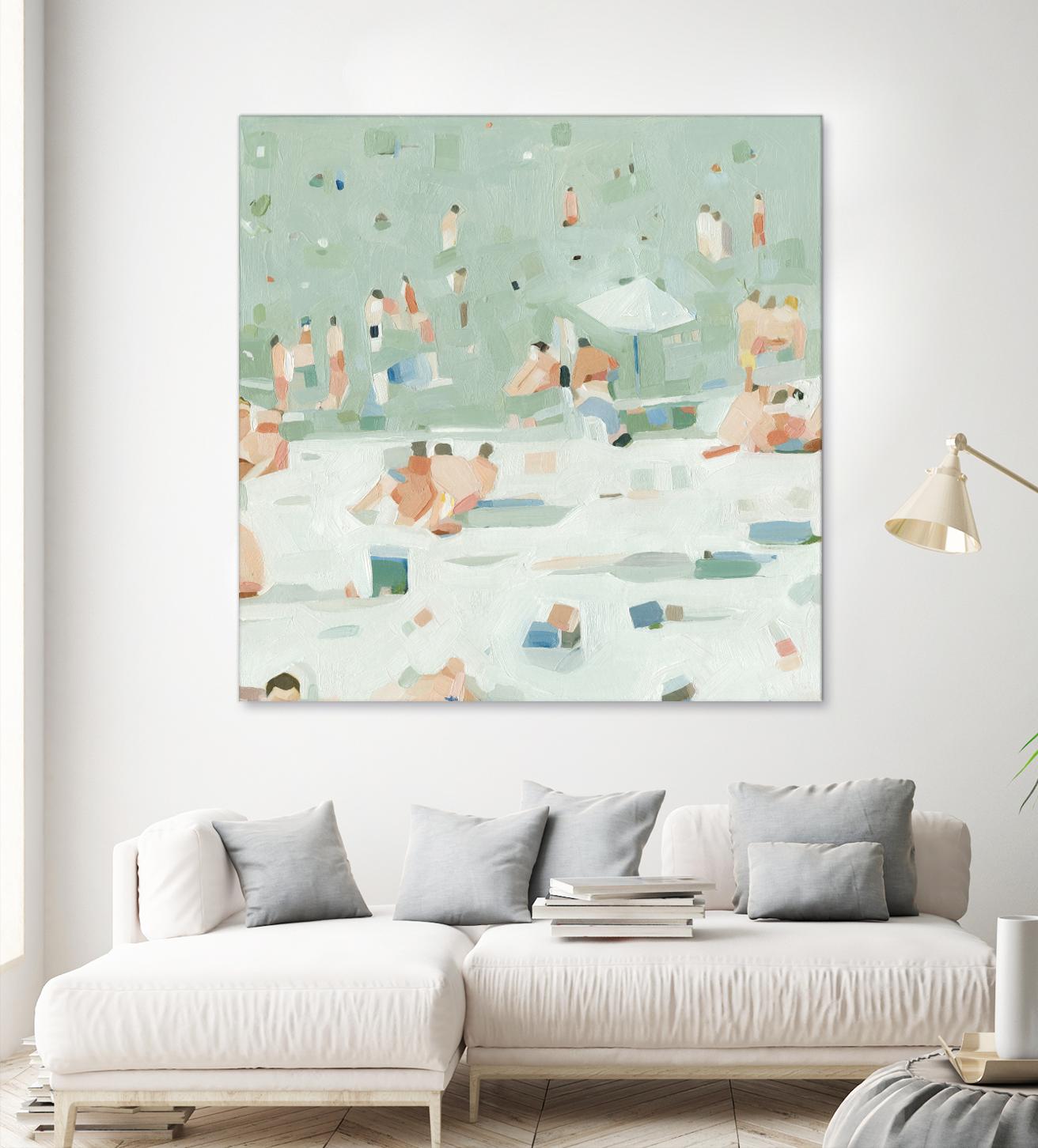 Summer Confetti I by Emma Scarvey on GIANT ART - beige coastal & tropical beach