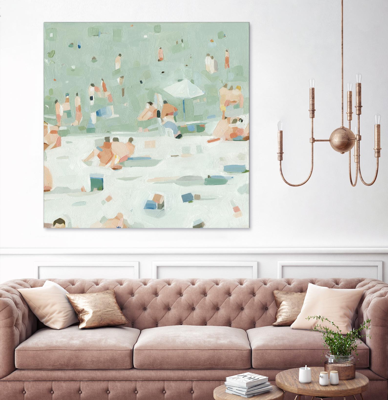 Summer Confetti I by Emma Scarvey on GIANT ART - beige coastal & tropical beach