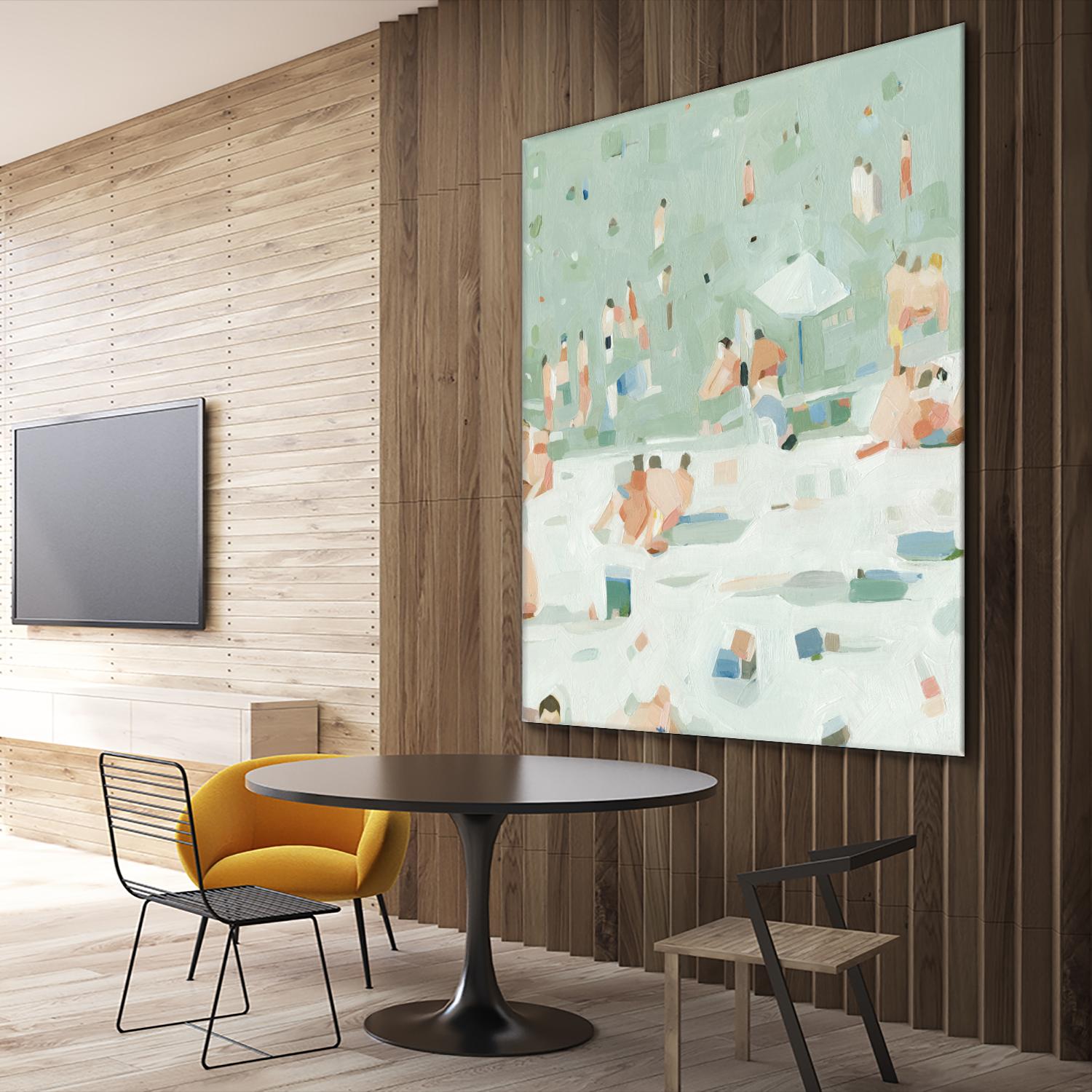 Summer Confetti I by Emma Scarvey on GIANT ART - beige coastal & tropical beach