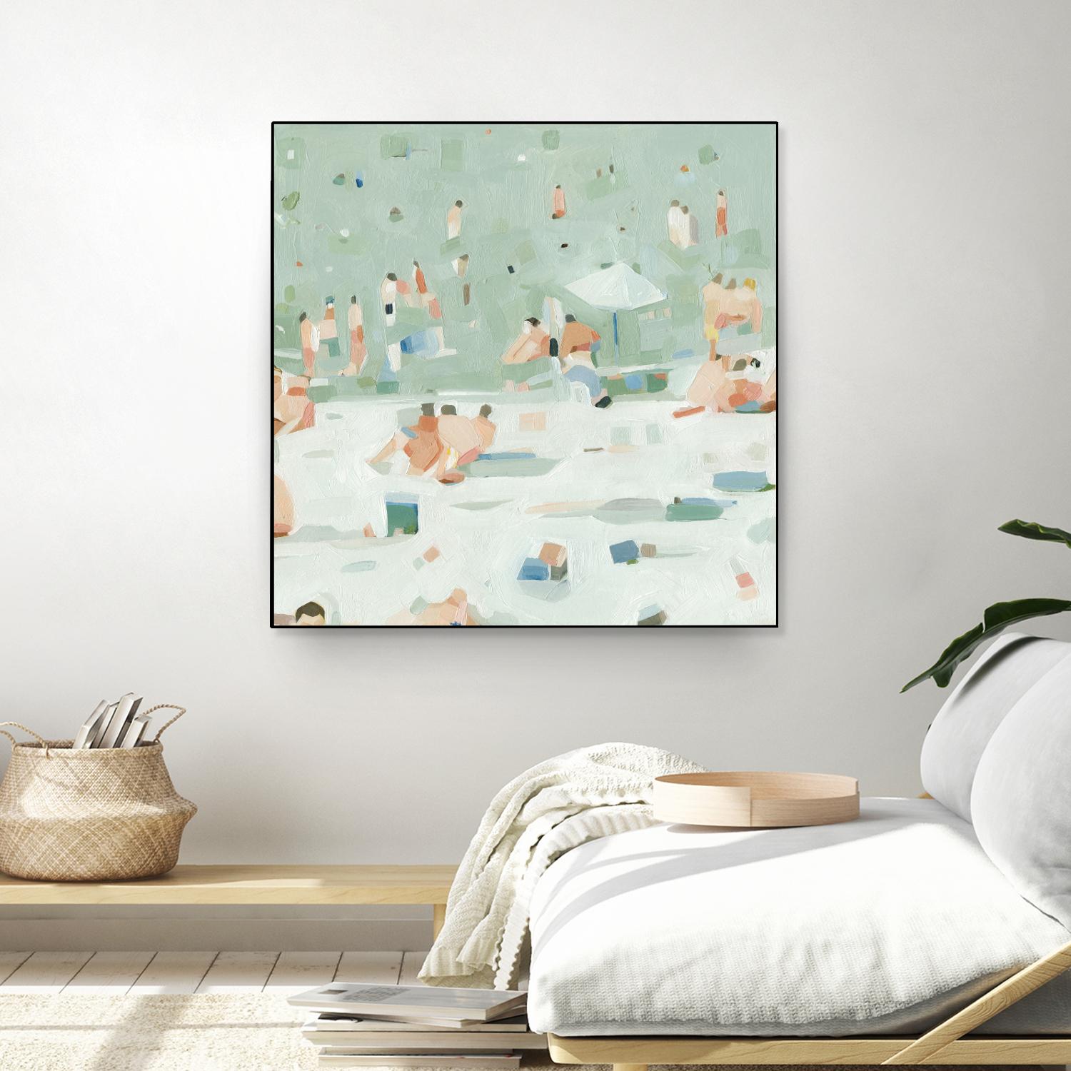 Summer Confetti I by Emma Scarvey on GIANT ART - beige coastal & tropical beach