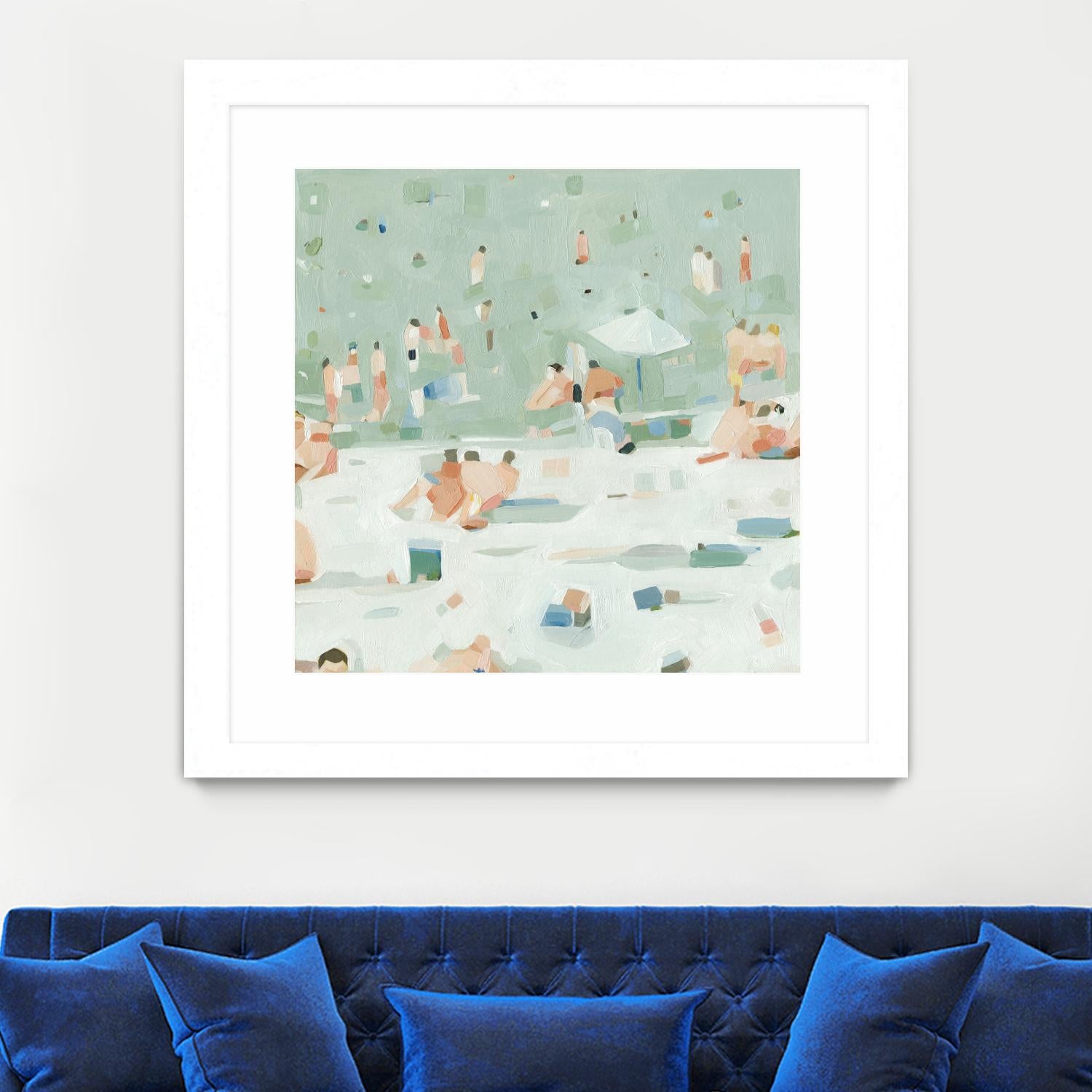Summer Confetti I by Emma Scarvey on GIANT ART - beige coastal & tropical beach