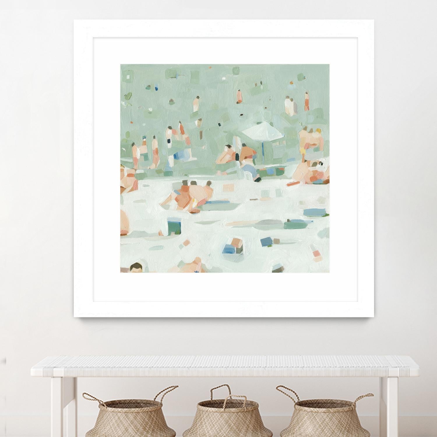 Summer Confetti I by Emma Scarvey on GIANT ART - beige coastal & tropical beach
