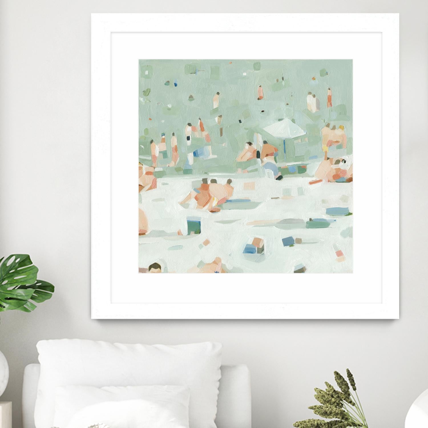 Summer Confetti I by Emma Scarvey on GIANT ART - beige coastal & tropical beach