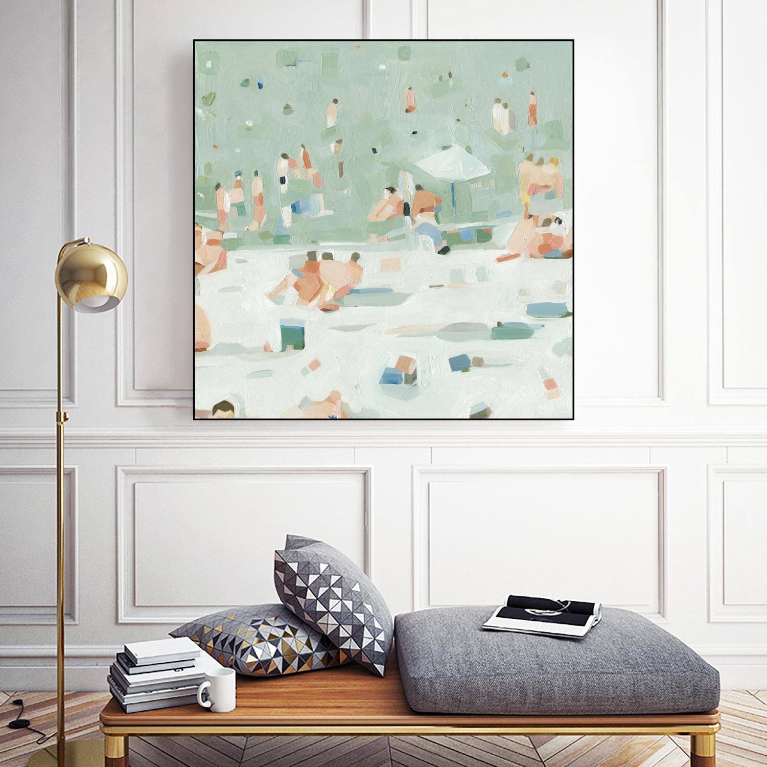Summer Confetti I by Emma Scarvey on GIANT ART - beige coastal & tropical beach
