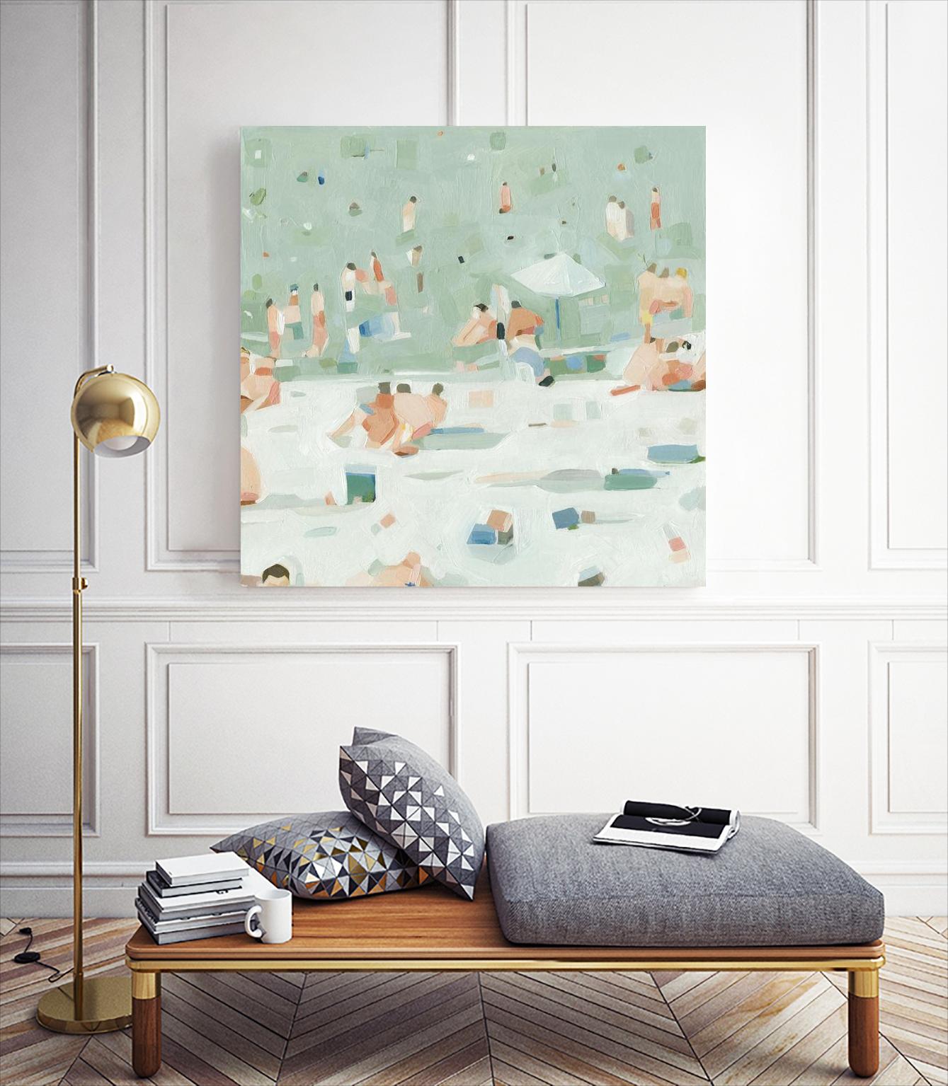Summer Confetti I by Emma Scarvey on GIANT ART - beige coastal & tropical beach