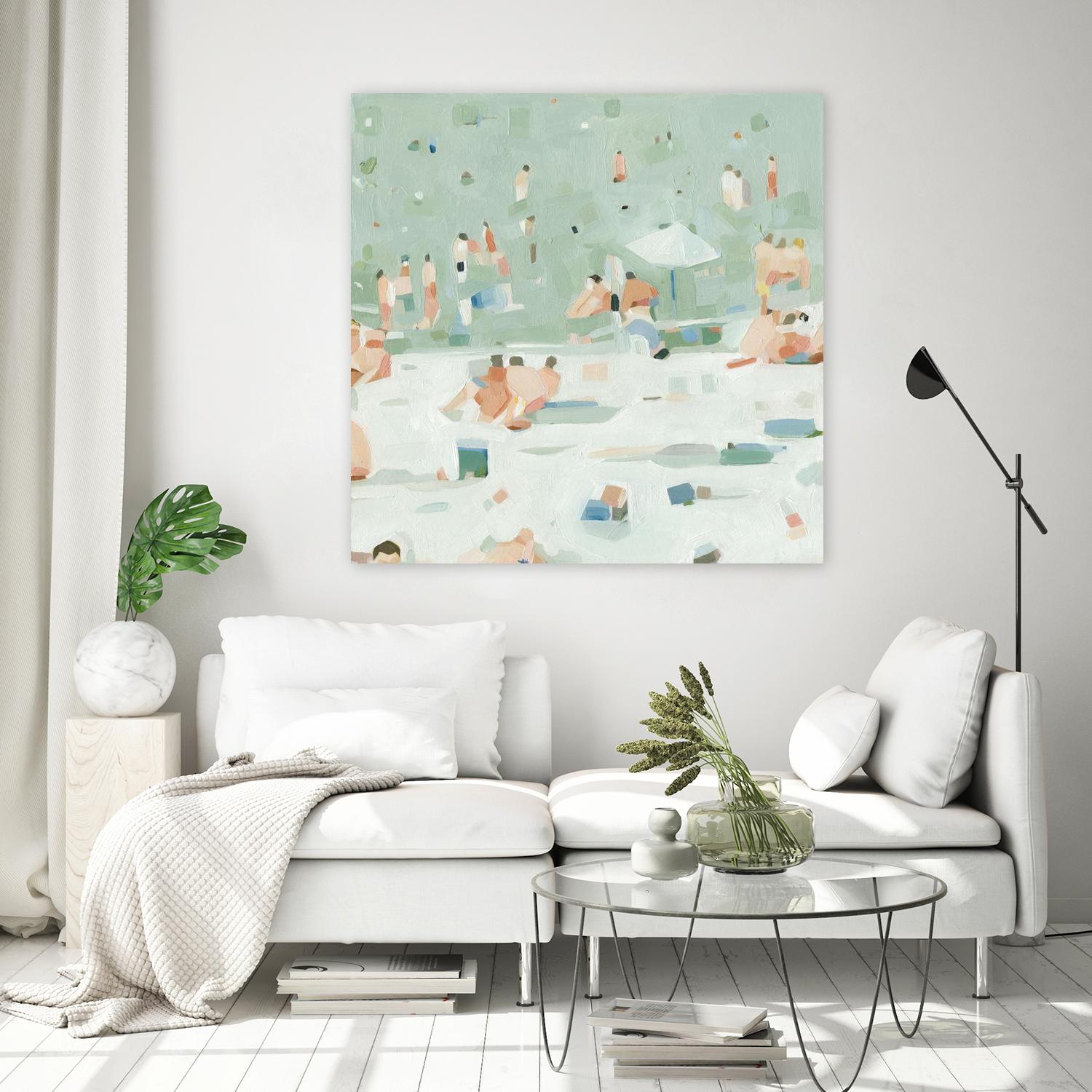 Summer Confetti I by Emma Scarvey on GIANT ART - beige coastal & tropical beach
