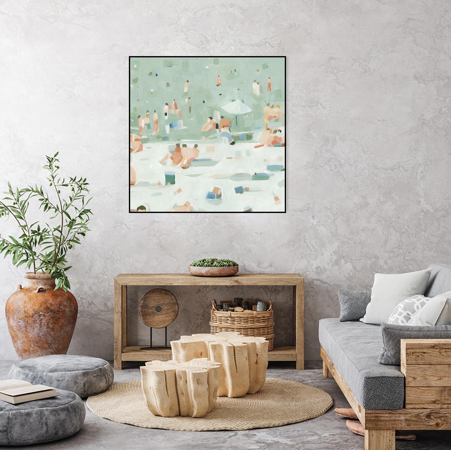 Summer Confetti I by Emma Scarvey on GIANT ART - beige coastal & tropical beach