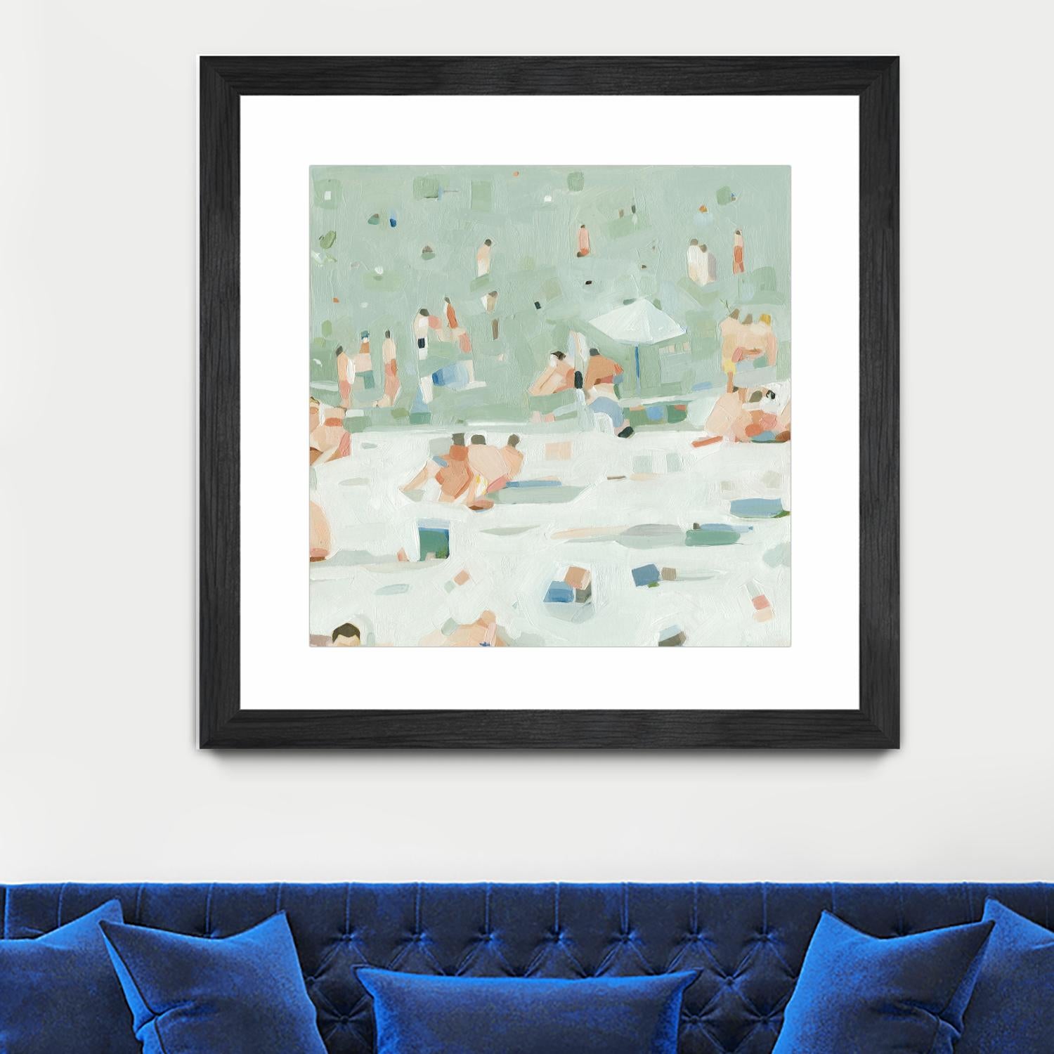 Summer Confetti I by Emma Scarvey on GIANT ART - beige coastal & tropical beach