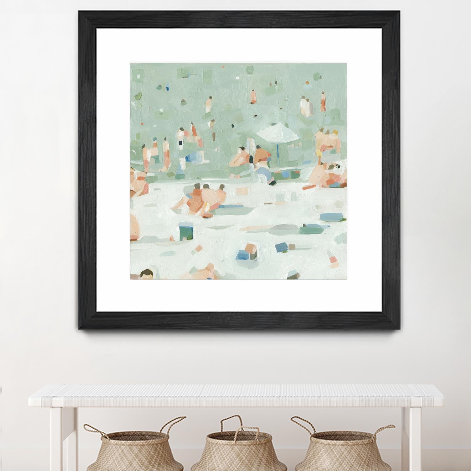 Summer Confetti I by Emma Scarvey on GIANT ART - beige coastal & tropical beach