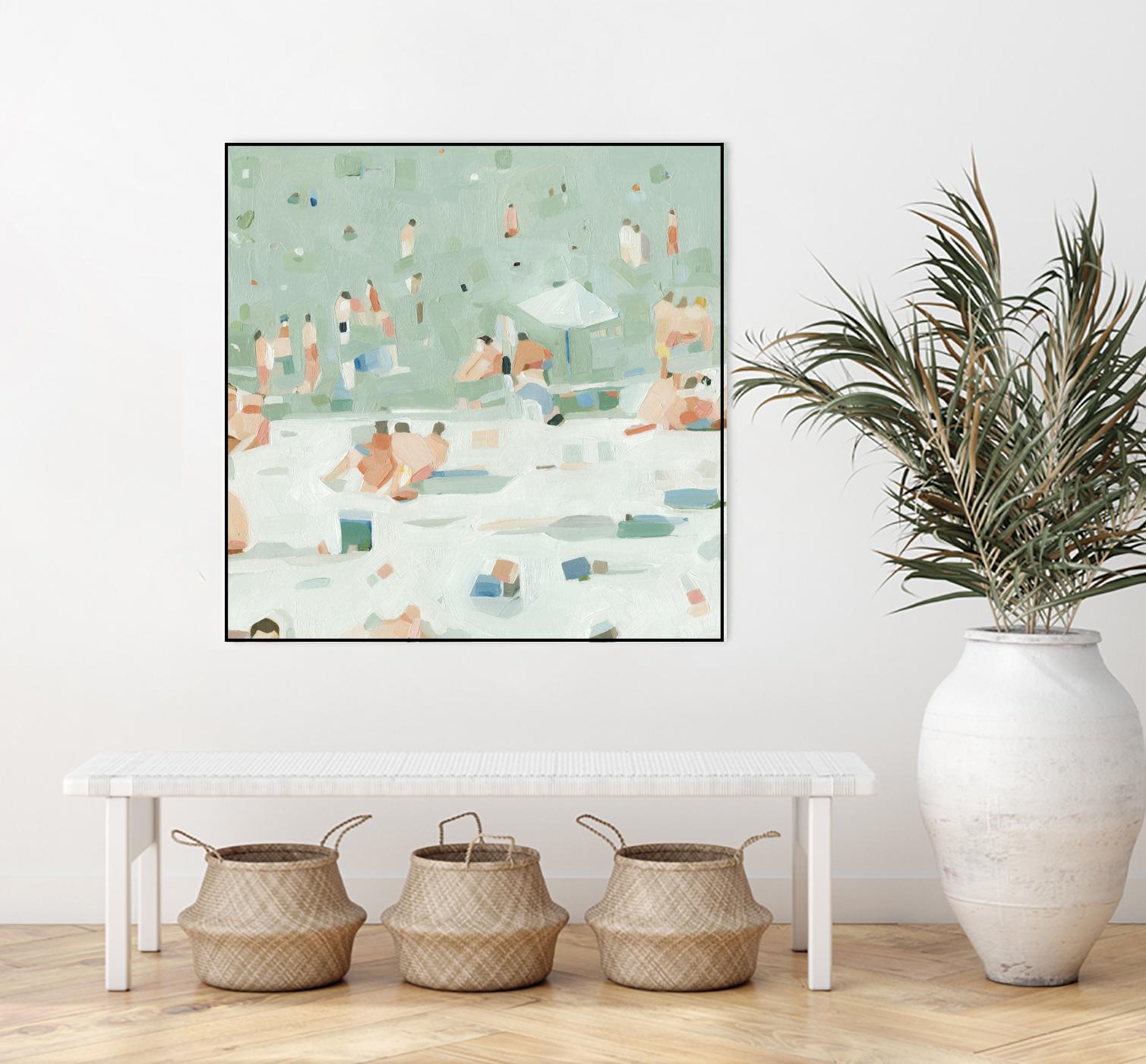 Summer Confetti I by Emma Scarvey on GIANT ART - beige coastal & tropical beach