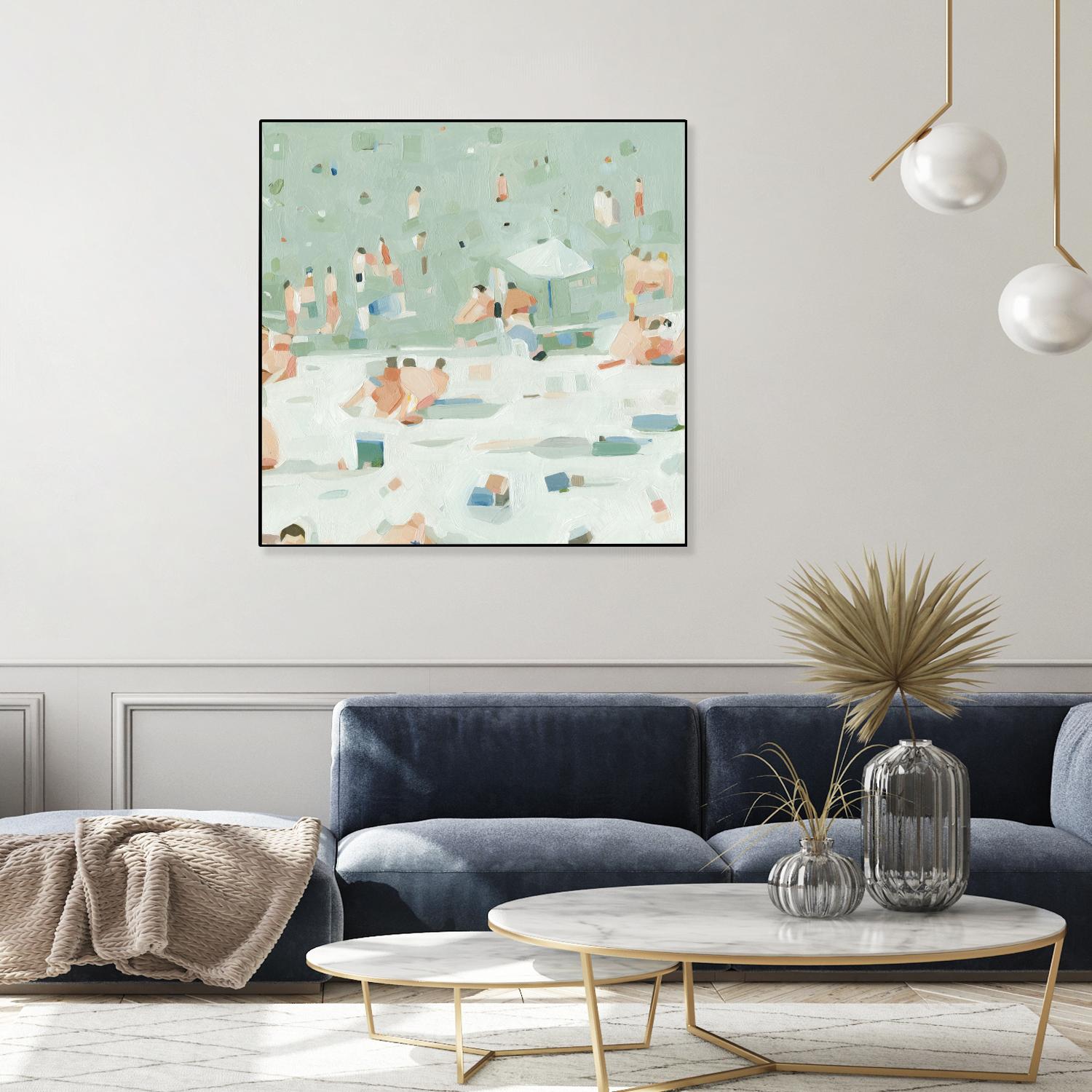 Summer Confetti I by Emma Scarvey on GIANT ART - beige coastal & tropical beach