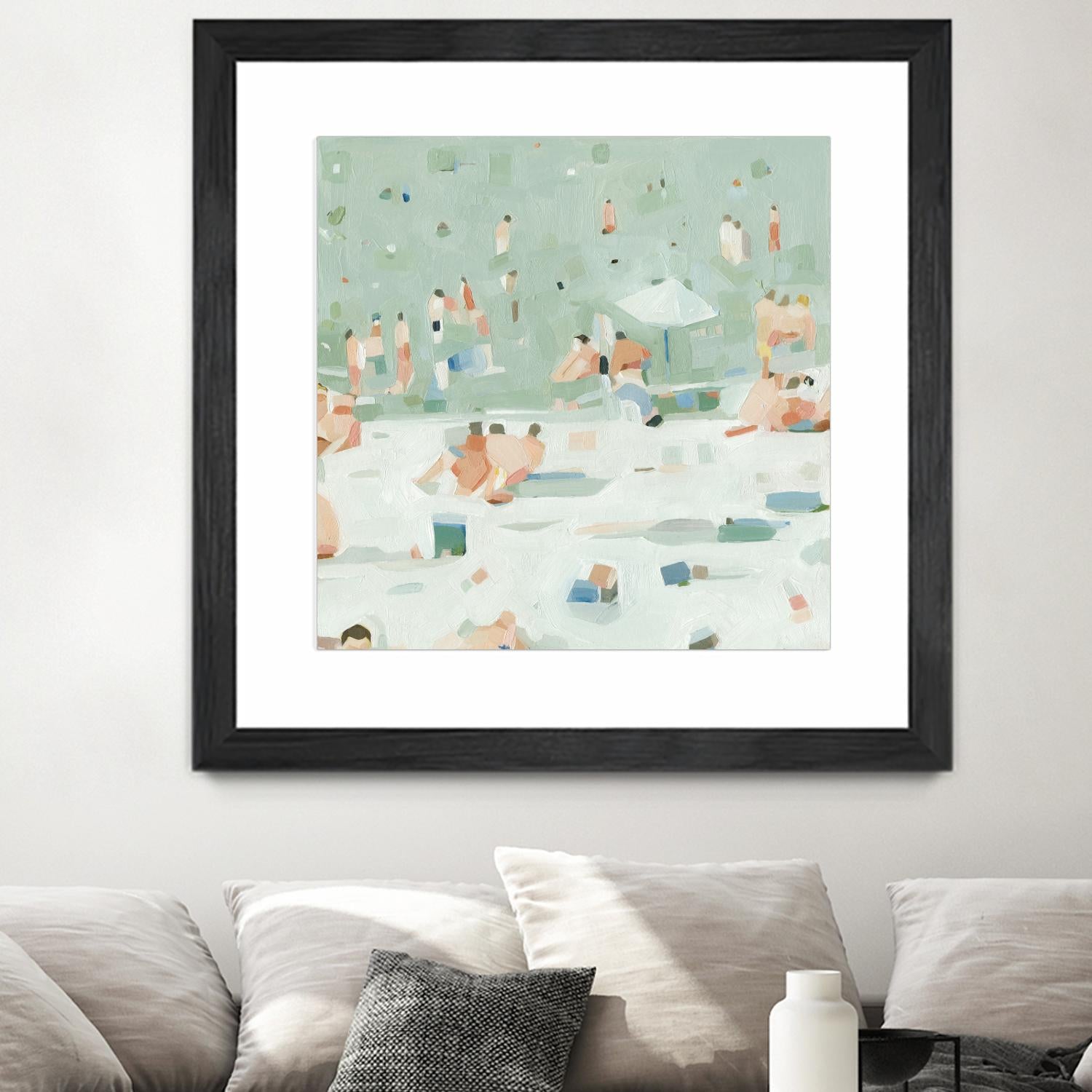 Summer Confetti I by Emma Scarvey on GIANT ART - beige coastal & tropical beach