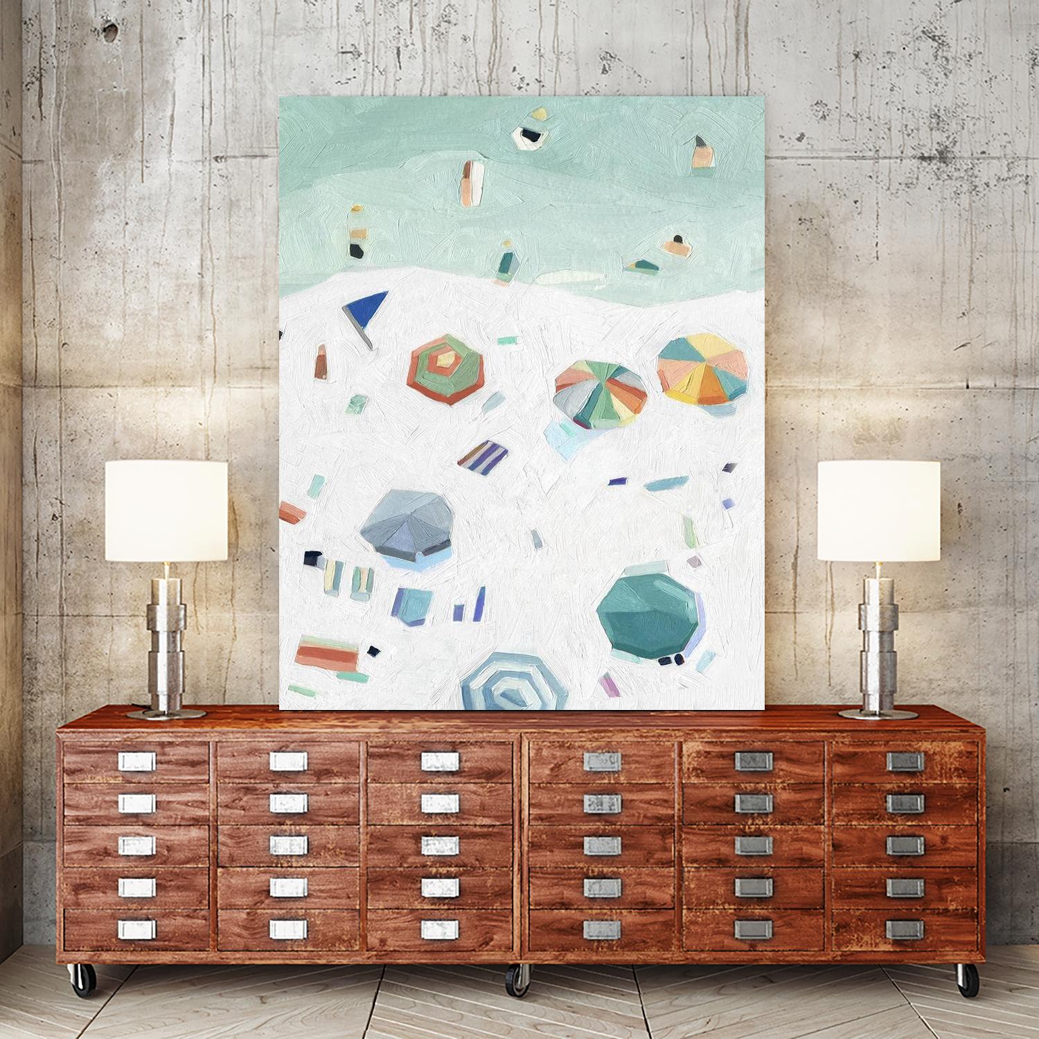 Beach Vista II by Emma Scarvey on GIANT ART - green coastal & tropical beach