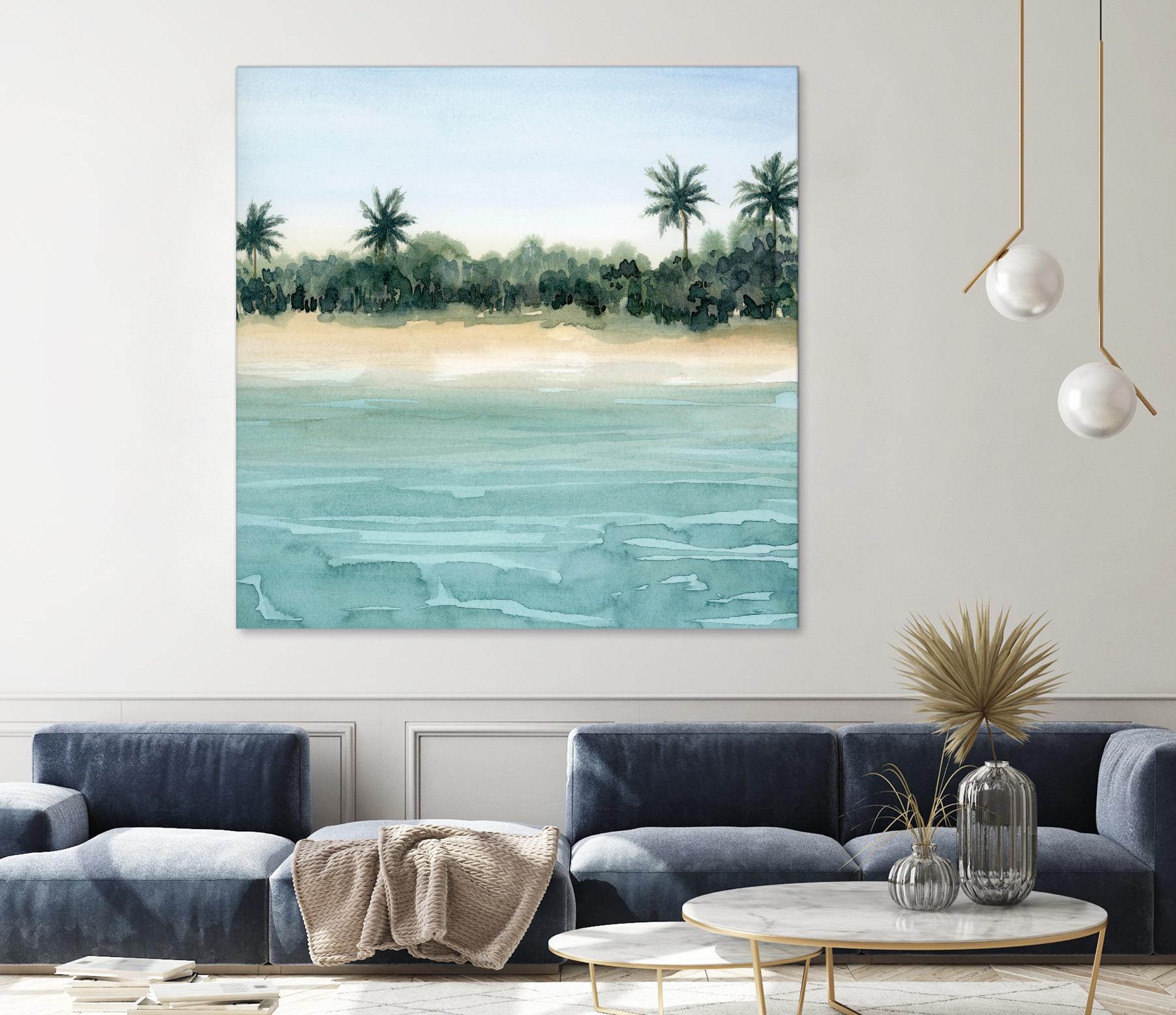 Paradis II by Grace Popp on GIANT ART - beige landscapes & seascapes beach