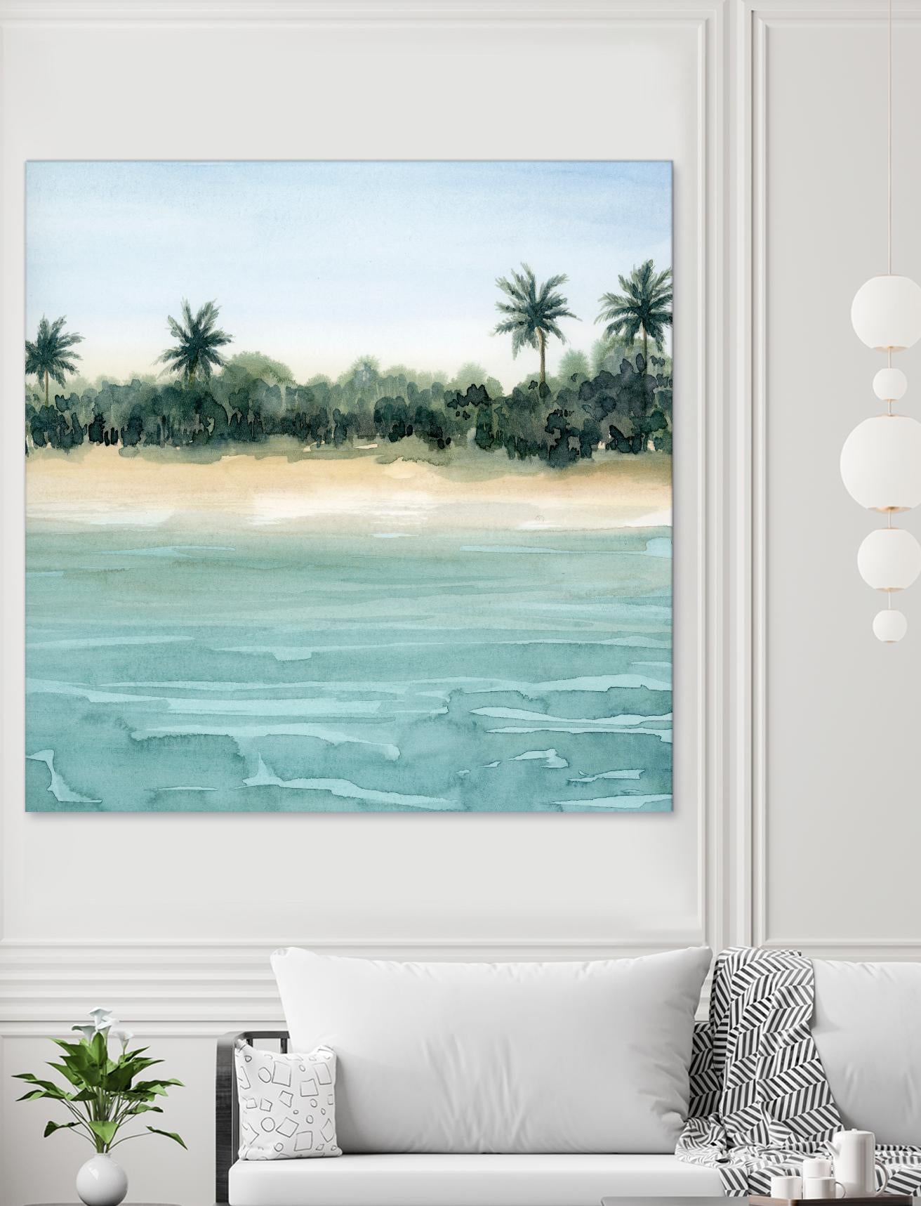Paradis II by Grace Popp on GIANT ART - beige landscapes & seascapes beach