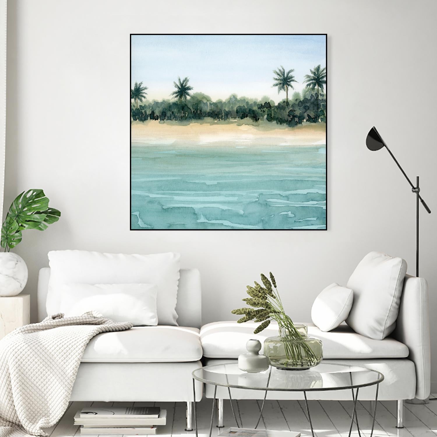 Paradis II by Grace Popp on GIANT ART - beige landscapes & seascapes beach