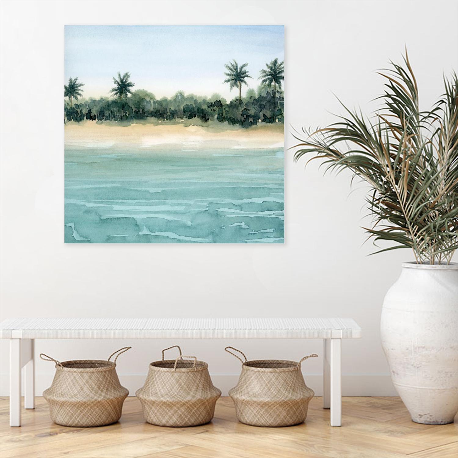 Paradis II by Grace Popp on GIANT ART - beige landscapes & seascapes beach