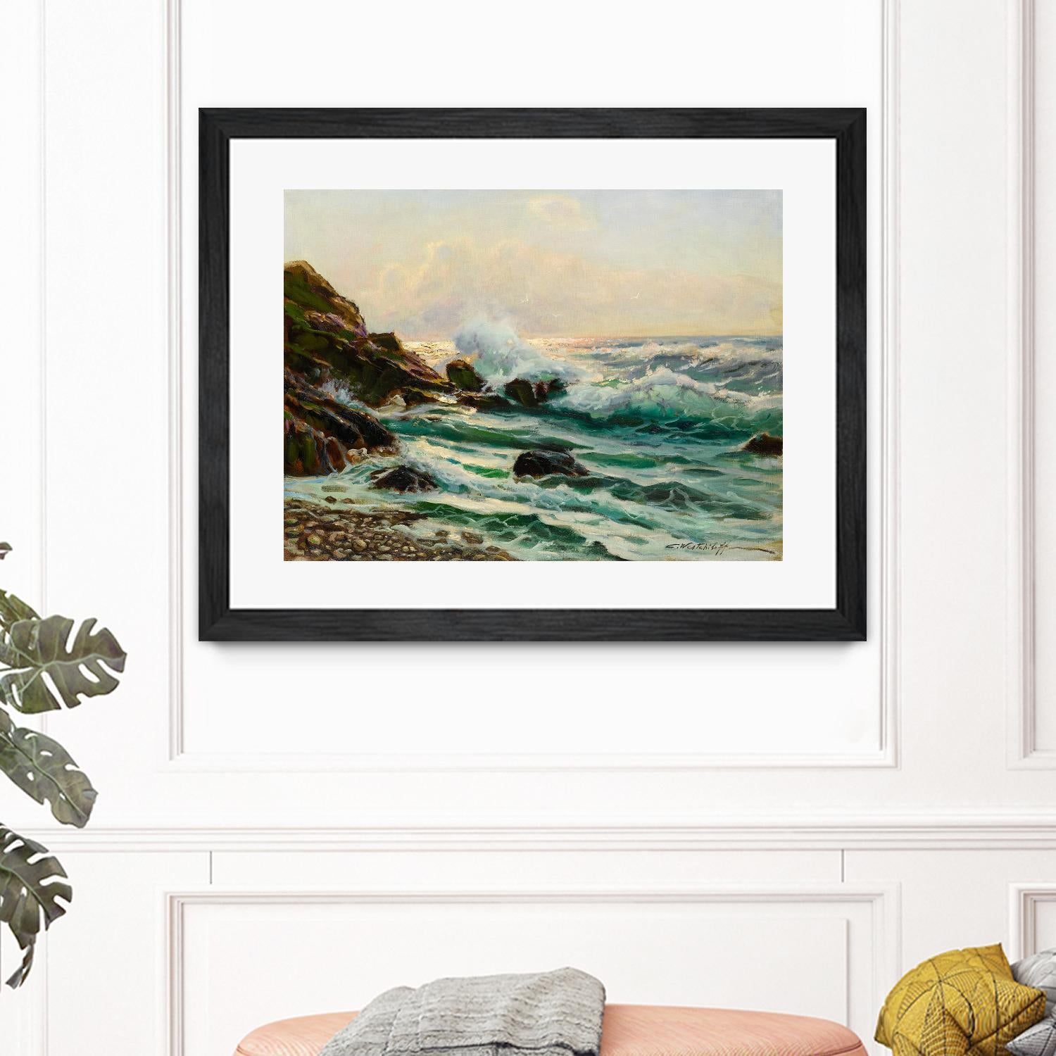 Main Seascape I by Constantin Alexandrovitch Westchiloff on GIANT ART - green coastal & tropical sea