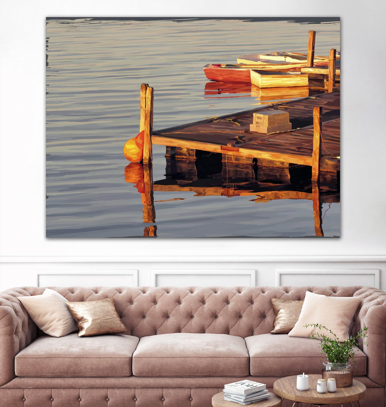 In the Golden Light II by Emily Kalina on GIANT ART - beige coastal & tropical relaxing