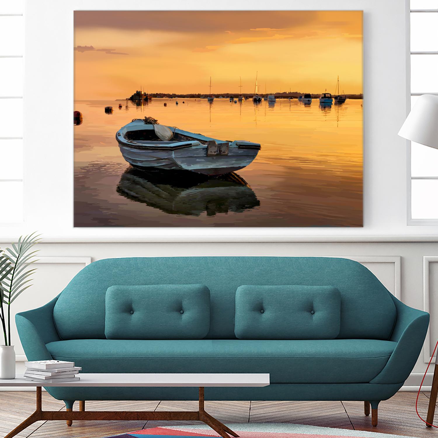 In the Golden Light III by Emily Kalina on GIANT ART - orange coastal & tropical horizon