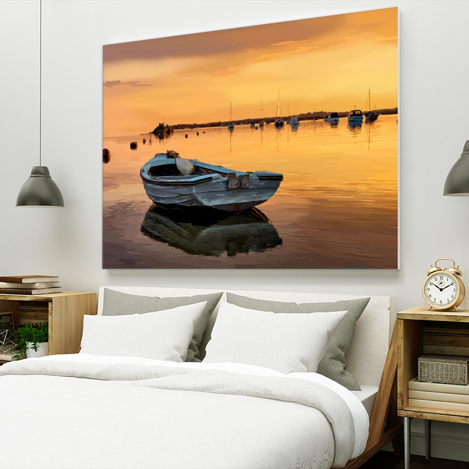 In the Golden Light III by Emily Kalina on GIANT ART - orange coastal & tropical horizon