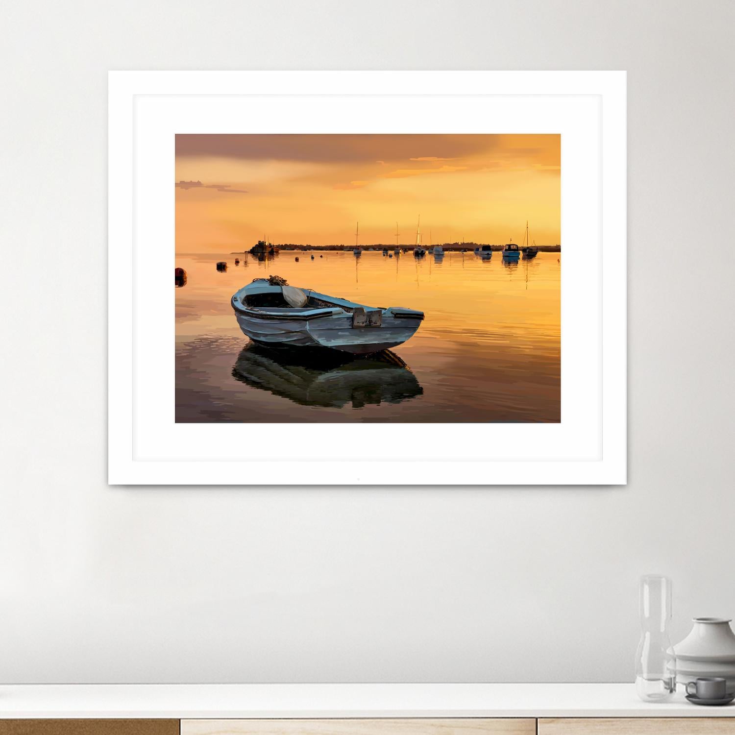 In the Golden Light III by Emily Kalina on GIANT ART - orange coastal & tropical horizon