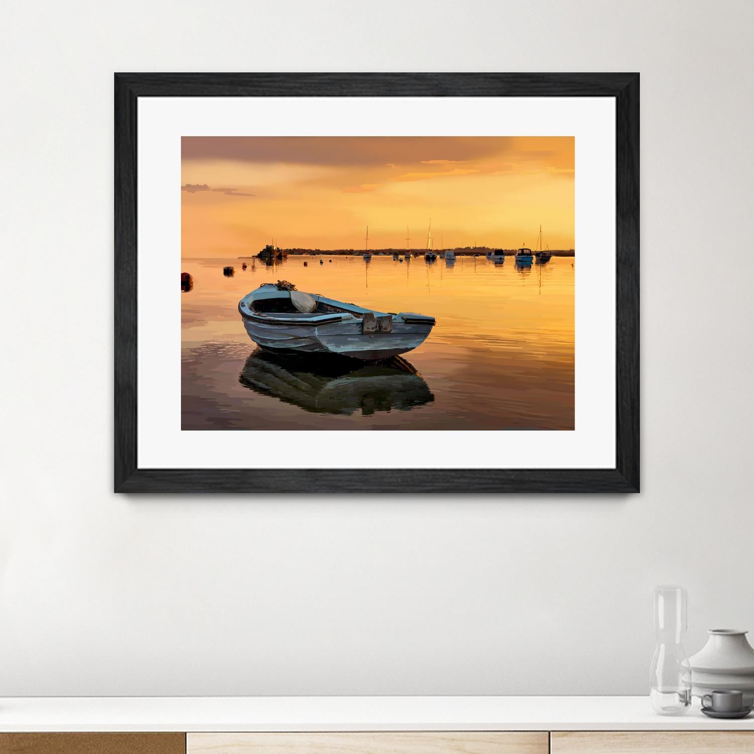 In the Golden Light III by Emily Kalina on GIANT ART - orange coastal & tropical horizon