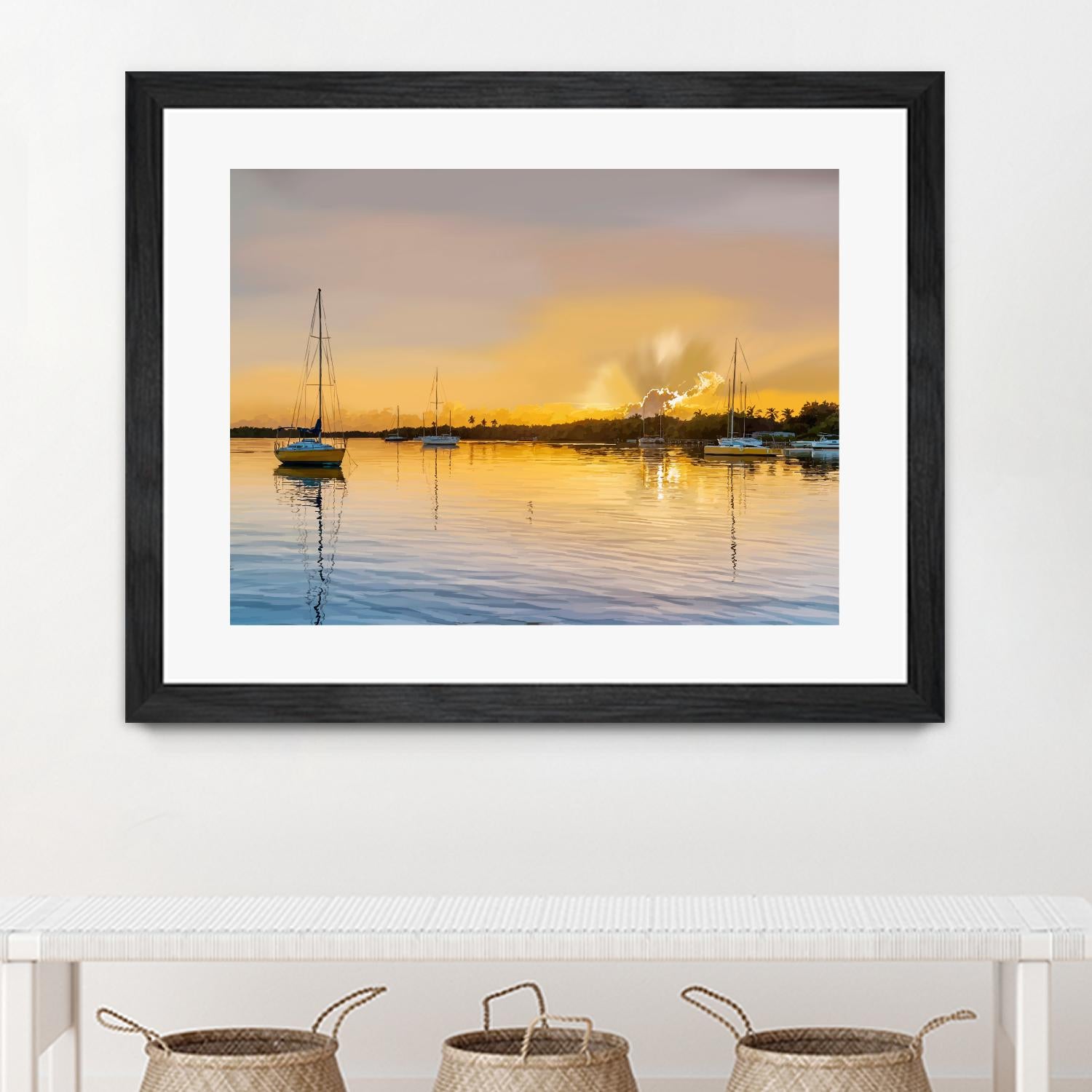 In the Golden Light IV by Emily Kalina on GIANT ART - blue coastal & tropical abstract