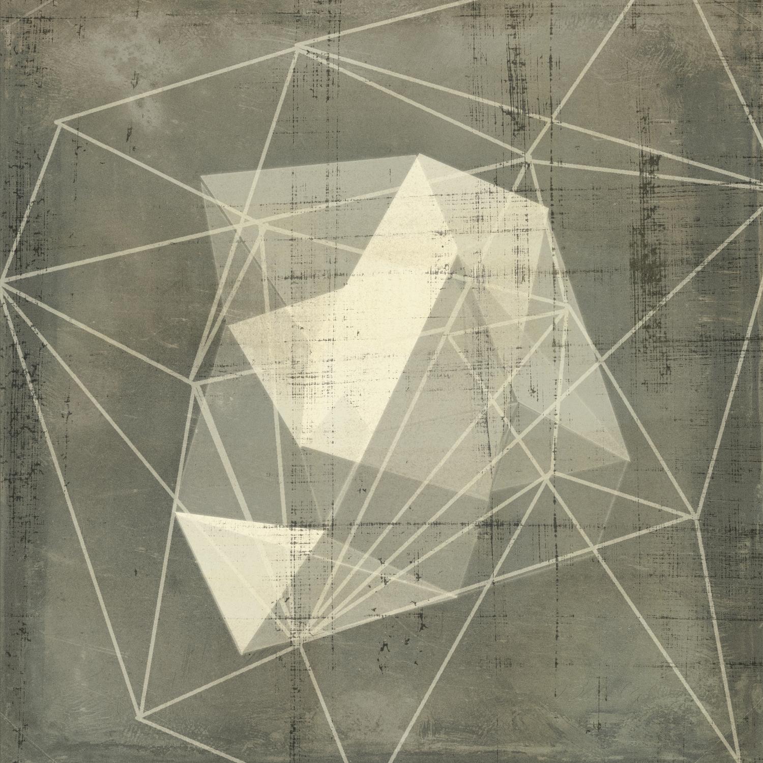 Geomolecule Blueprint I by Jennifer Goldberger on GIANT ART - grey  abstract abstract
