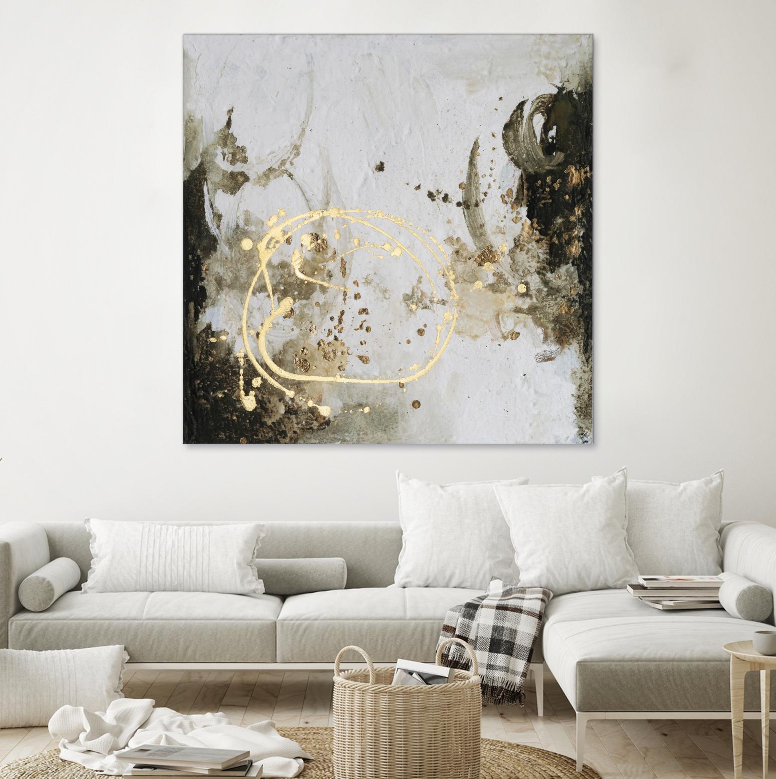 Friendship IV by Joyce Combs on GIANT ART - gold abstract abstract