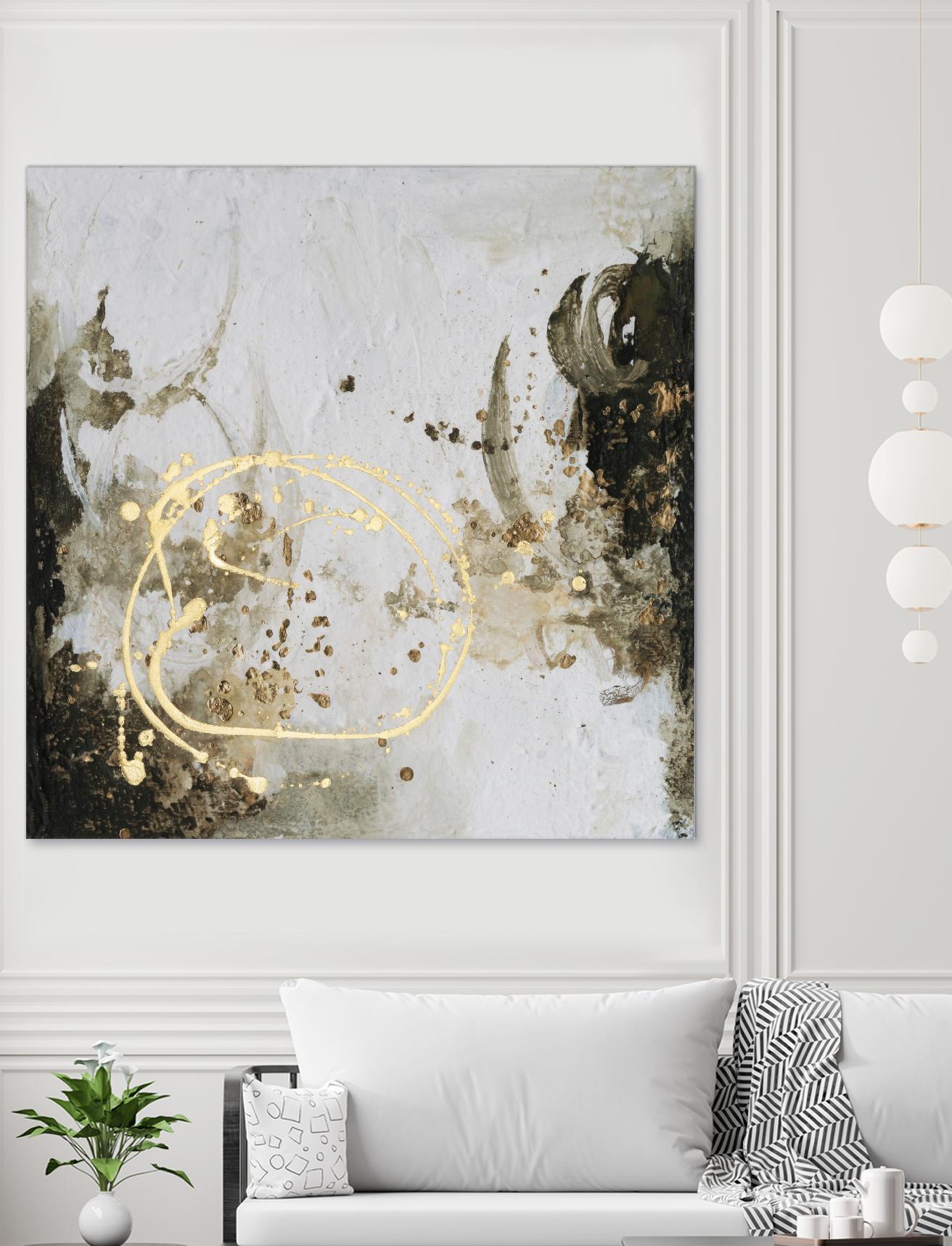 Friendship IV by Joyce Combs on GIANT ART - gold abstract abstract