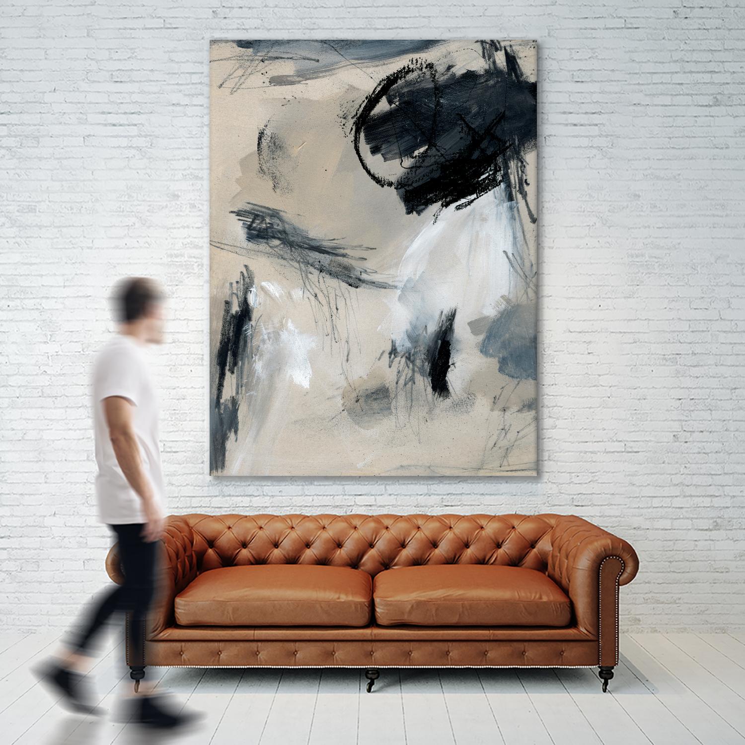 Scribble Abstract I by Jennifer Parker on GIANT ART - grey  abstract abstract