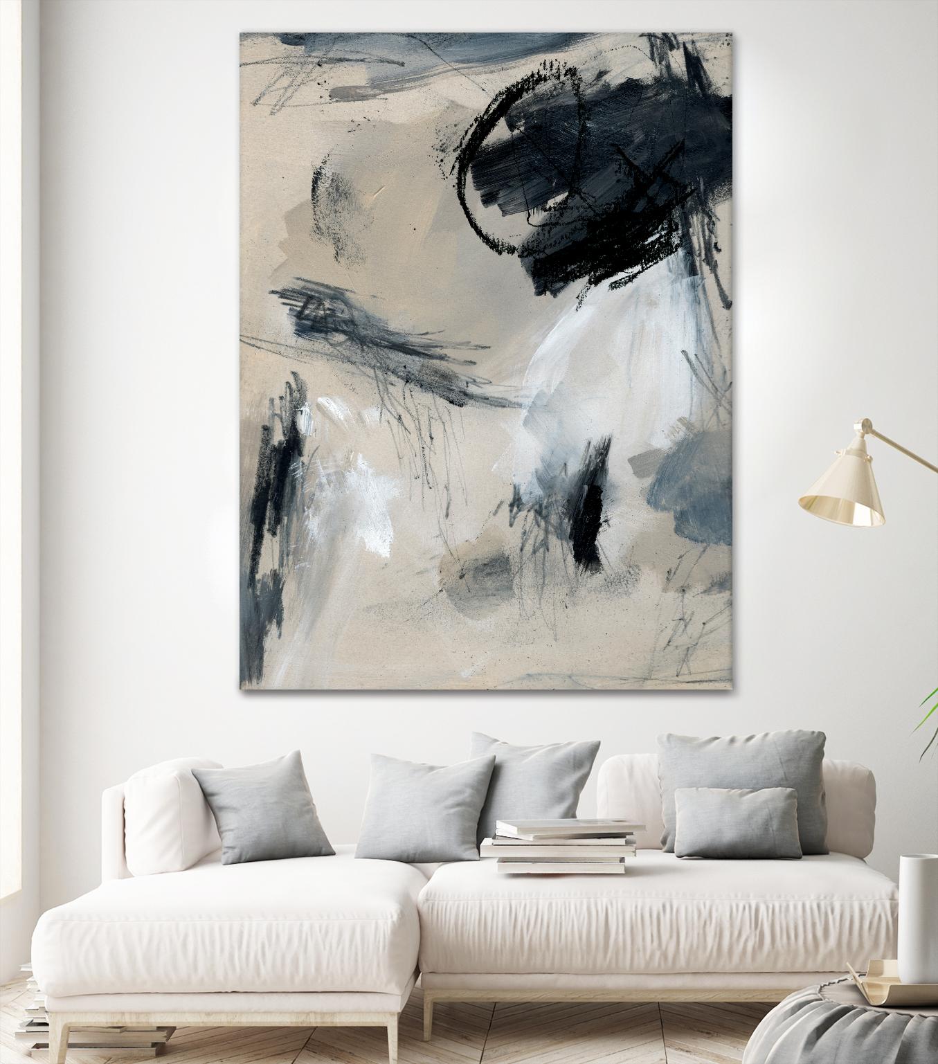 Scribble Abstract I by Jennifer Parker on GIANT ART - grey  abstract abstract