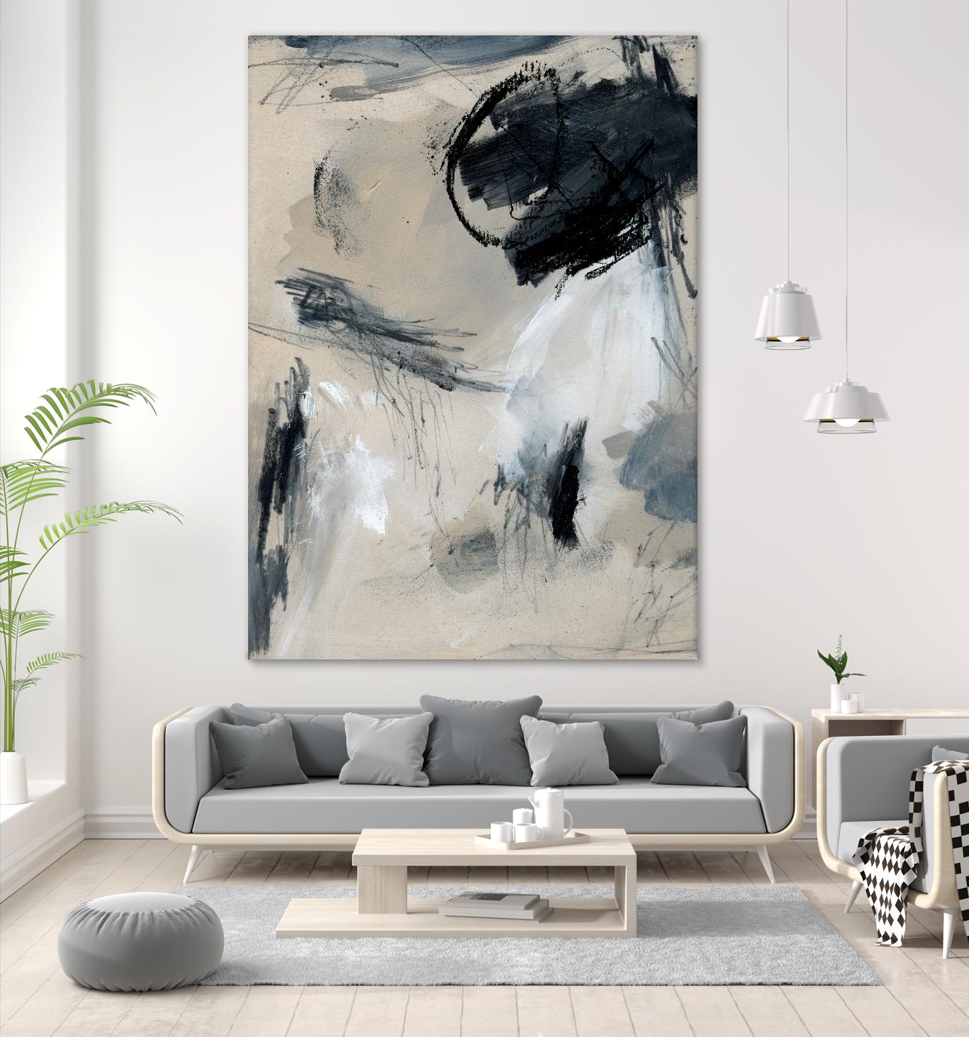 Scribble Abstract I by Jennifer Parker on GIANT ART - grey  abstract abstract