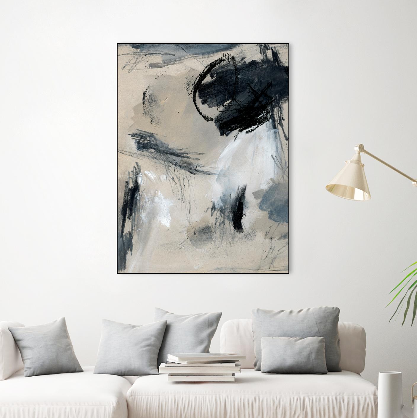 Scribble Abstract I by Jennifer Parker on GIANT ART - grey  abstract abstract